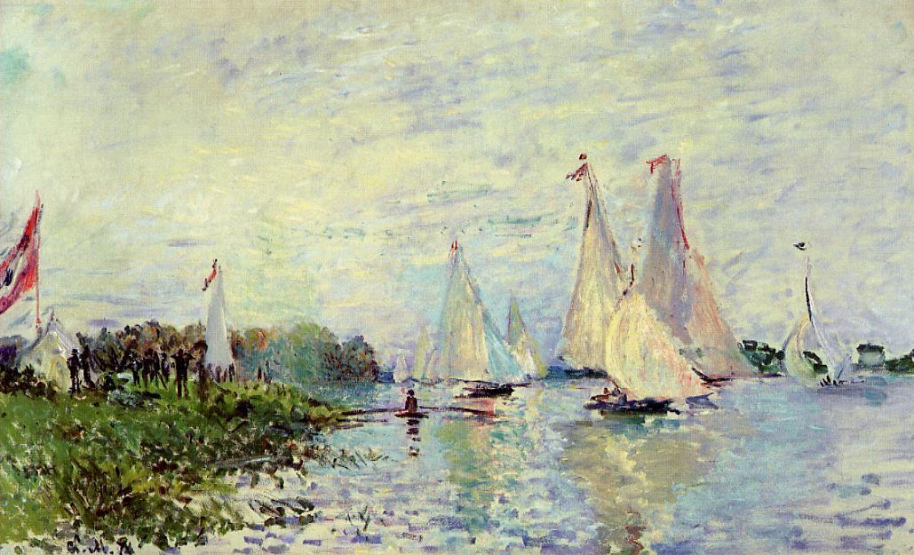 Wikoo.org - موسوعة الفنون الجميلة - اللوحة، العمل الفني Claude Monet - Regatta at Argenteuil 2