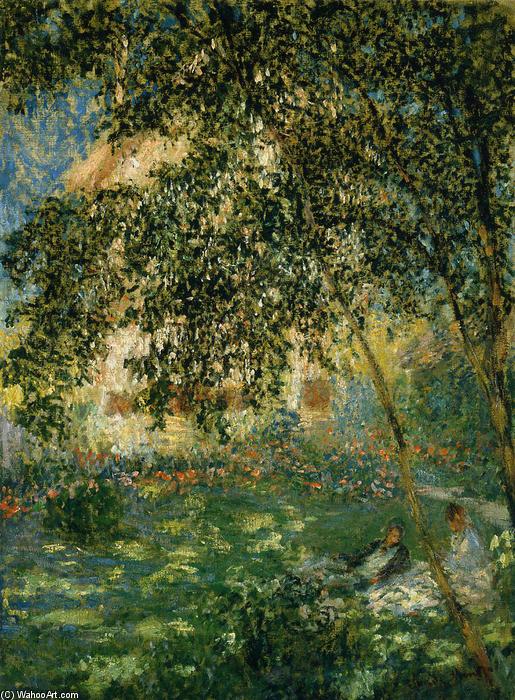 Wikioo.org - The Encyclopedia of Fine Arts - Painting, Artwork by Claude Monet - Relaxing in the Garden, Argenteuil