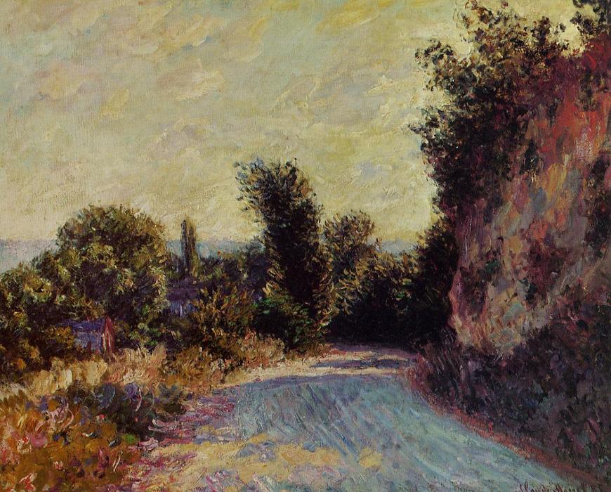 Wikioo.org - The Encyclopedia of Fine Arts - Painting, Artwork by Claude Monet - Road near Giverny