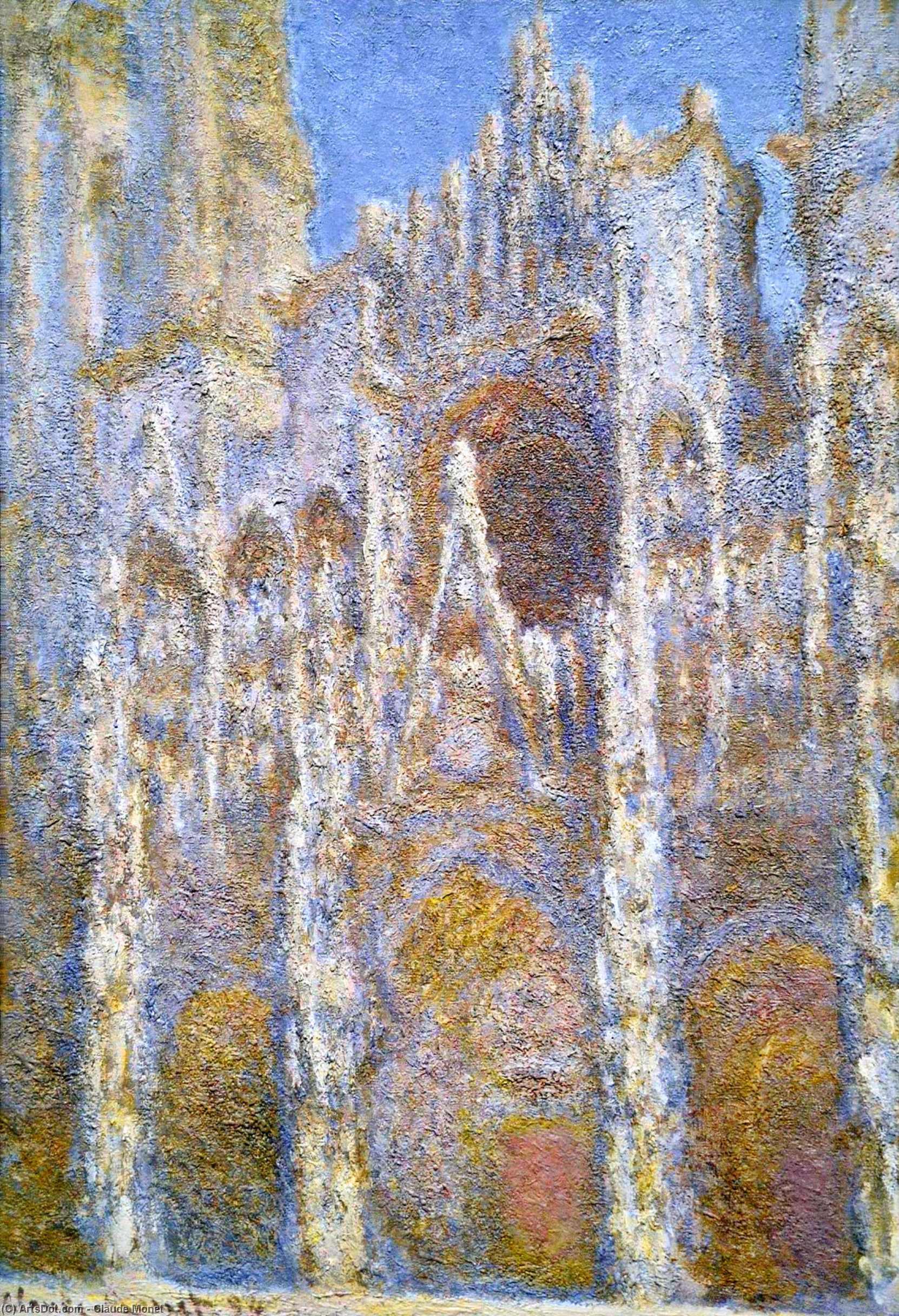 Wikioo.org – La Enciclopedia de las Bellas Artes - Pintura, Obras de arte de Claude Monet - Catedral de Ruán la luz del sol  efecto