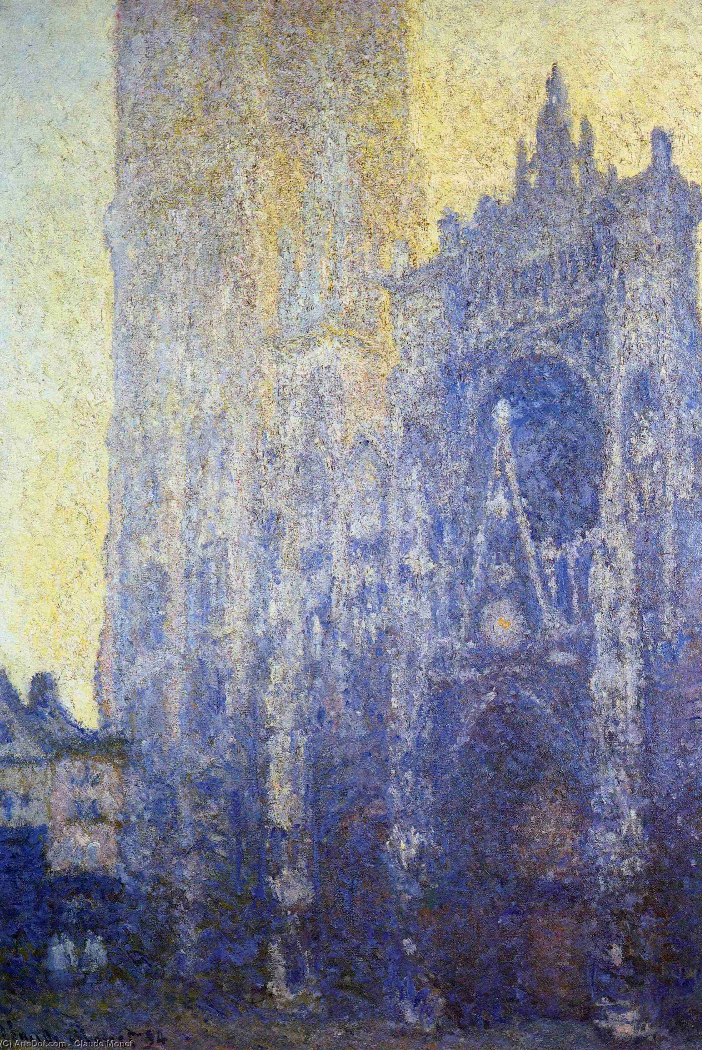 WikiOO.org – 美術百科全書 - 繪畫，作品 Claude Monet - 鲁昂大教堂，门户，上午的影响