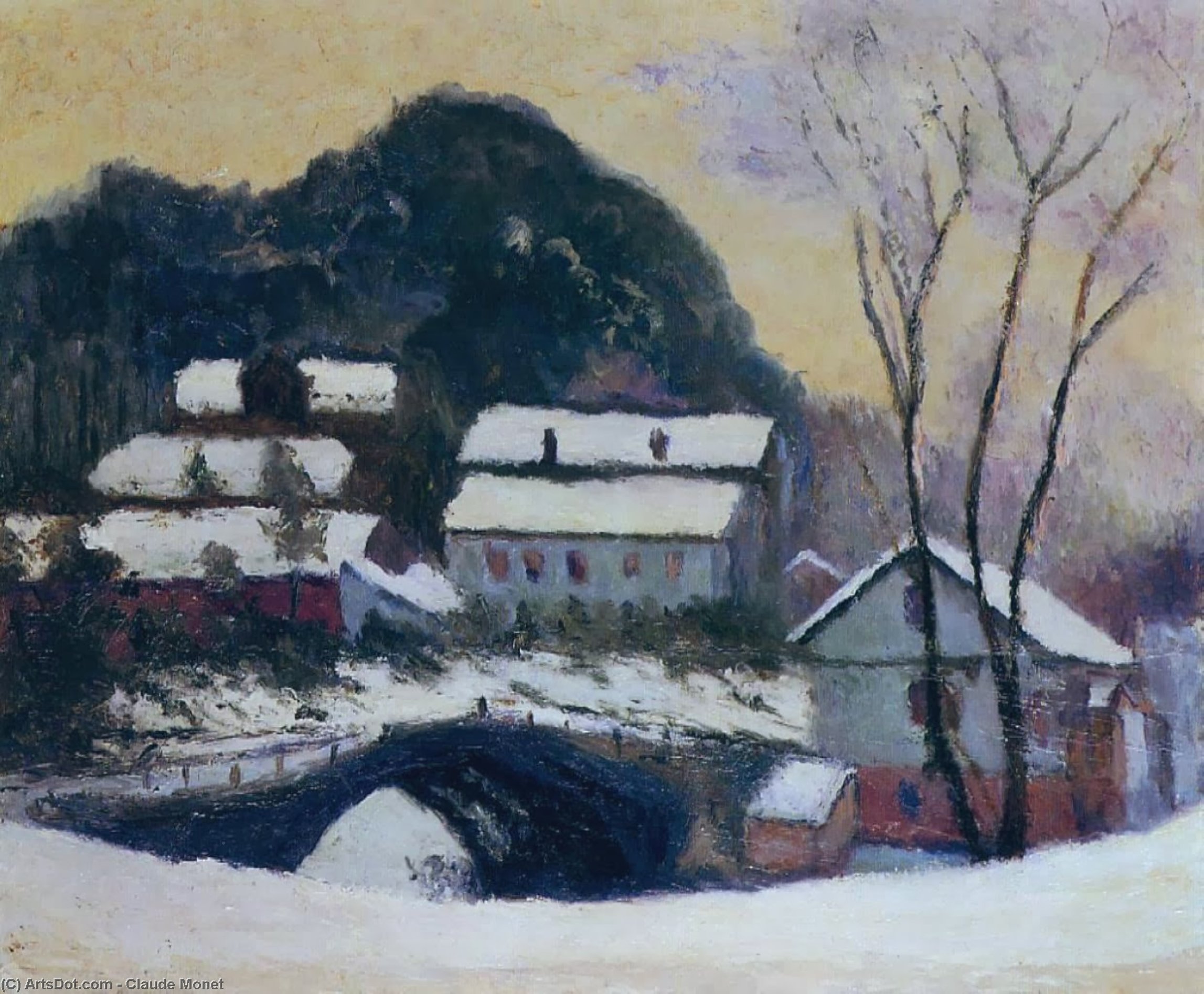 Wikoo.org - موسوعة الفنون الجميلة - اللوحة، العمل الفني Claude Monet - Sandviken, Norway