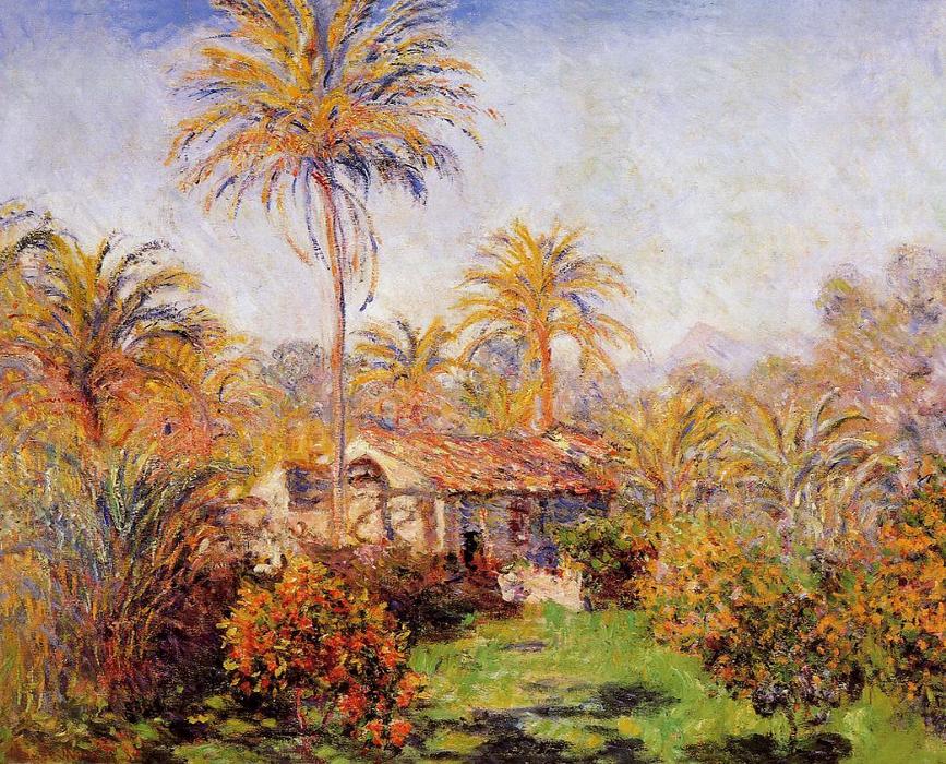 Wikoo.org - موسوعة الفنون الجميلة - اللوحة، العمل الفني Claude Monet - Small Country Farm in Bordighera