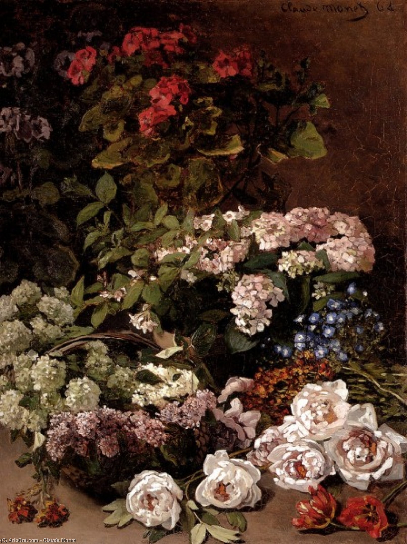 Wikioo.org – L'Encyclopédie des Beaux Arts - Peinture, Oeuvre de Claude Monet - fleurs de printemps