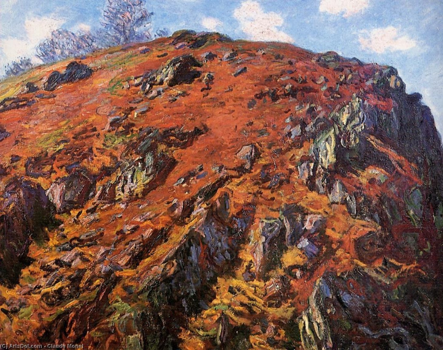 Wikioo.org - The Encyclopedia of Fine Arts - Painting, Artwork by Claude Monet - Study of Rocks (aka Le Bloc)