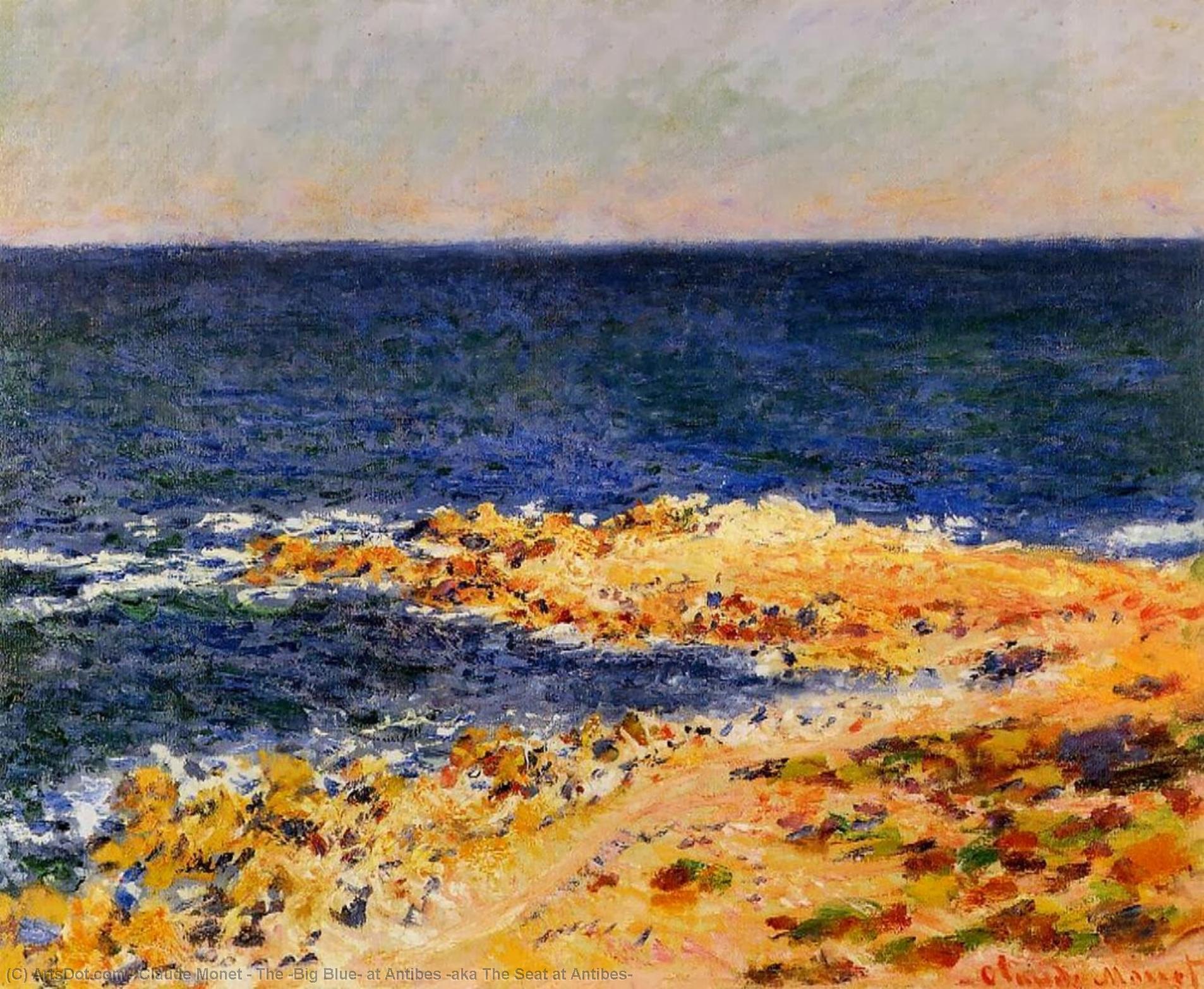 WikiOO.org – 美術百科全書 - 繪畫，作品 Claude Monet - 的 'Big Blue' 在 昂蒂布 ( 又名 这个座位;专座;席位 在 昂蒂布 )