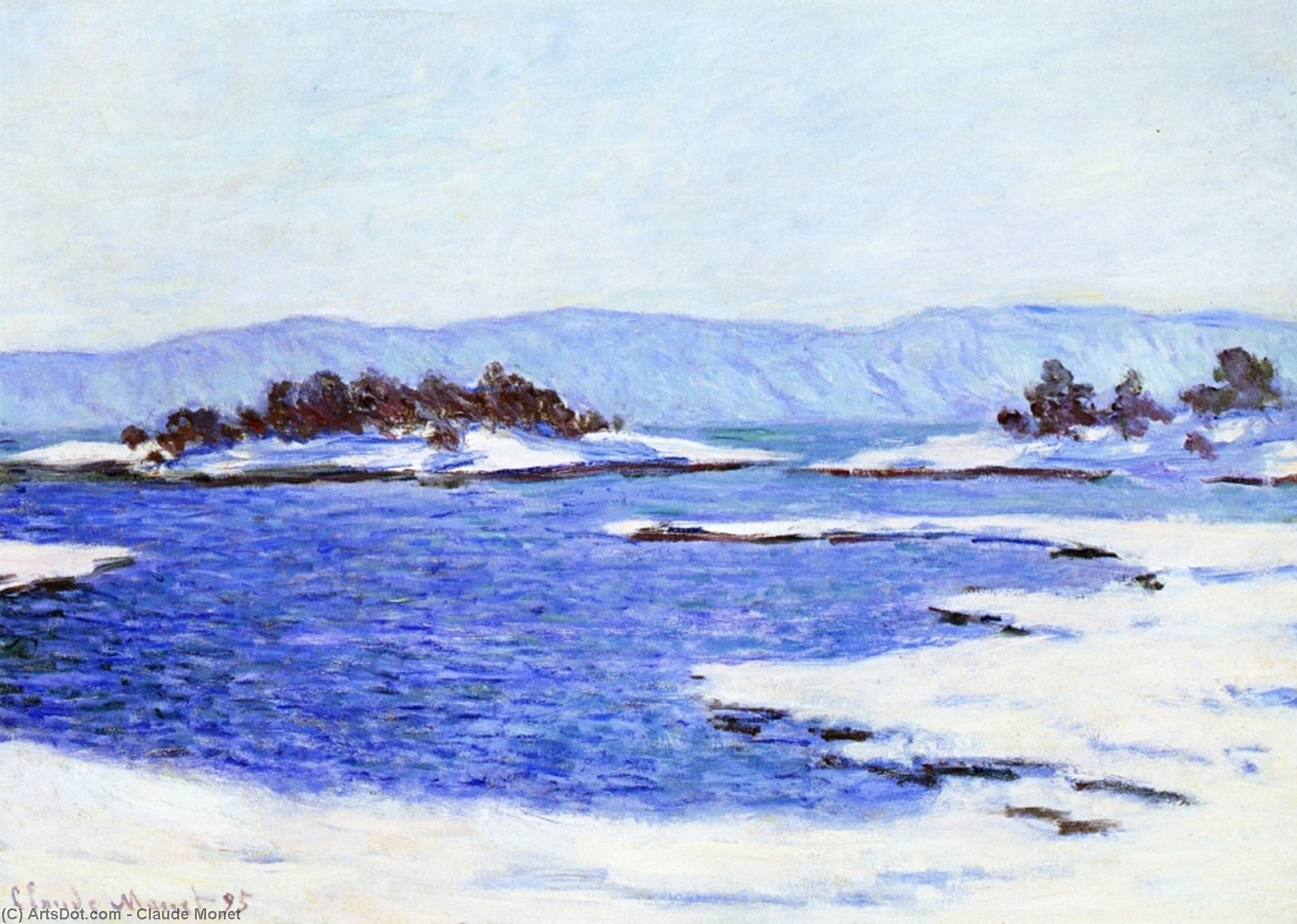 Wikioo.org - The Encyclopedia of Fine Arts - Painting, Artwork by Claude Monet - The Banks of the Fjord at Christiania