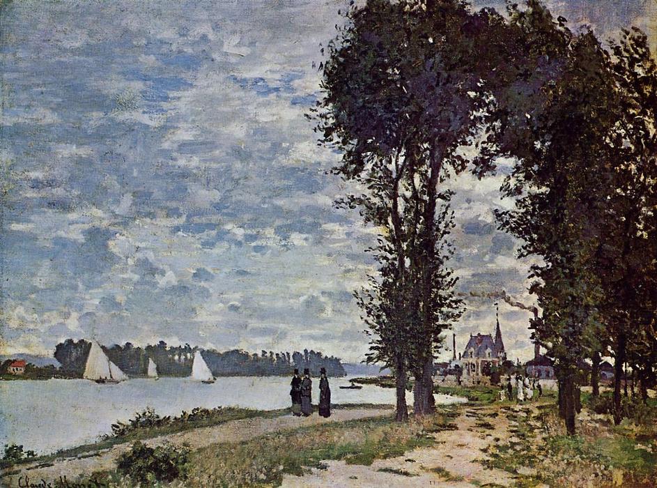 WikiOO.org - Εγκυκλοπαίδεια Καλών Τεχνών - Ζωγραφική, έργα τέχνης Claude Monet - The Banks of the Seine at Argenteuil
