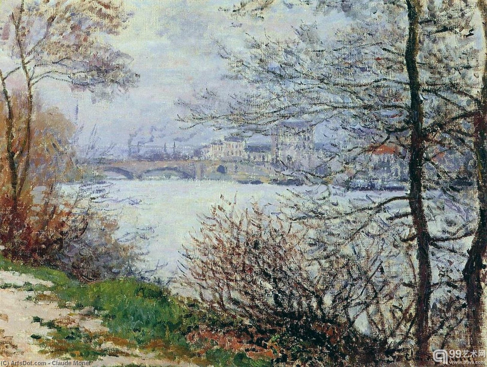 Wikioo.org - The Encyclopedia of Fine Arts - Painting, Artwork by Claude Monet - The Banks of the Seine, Ile de la Grande-Jatte