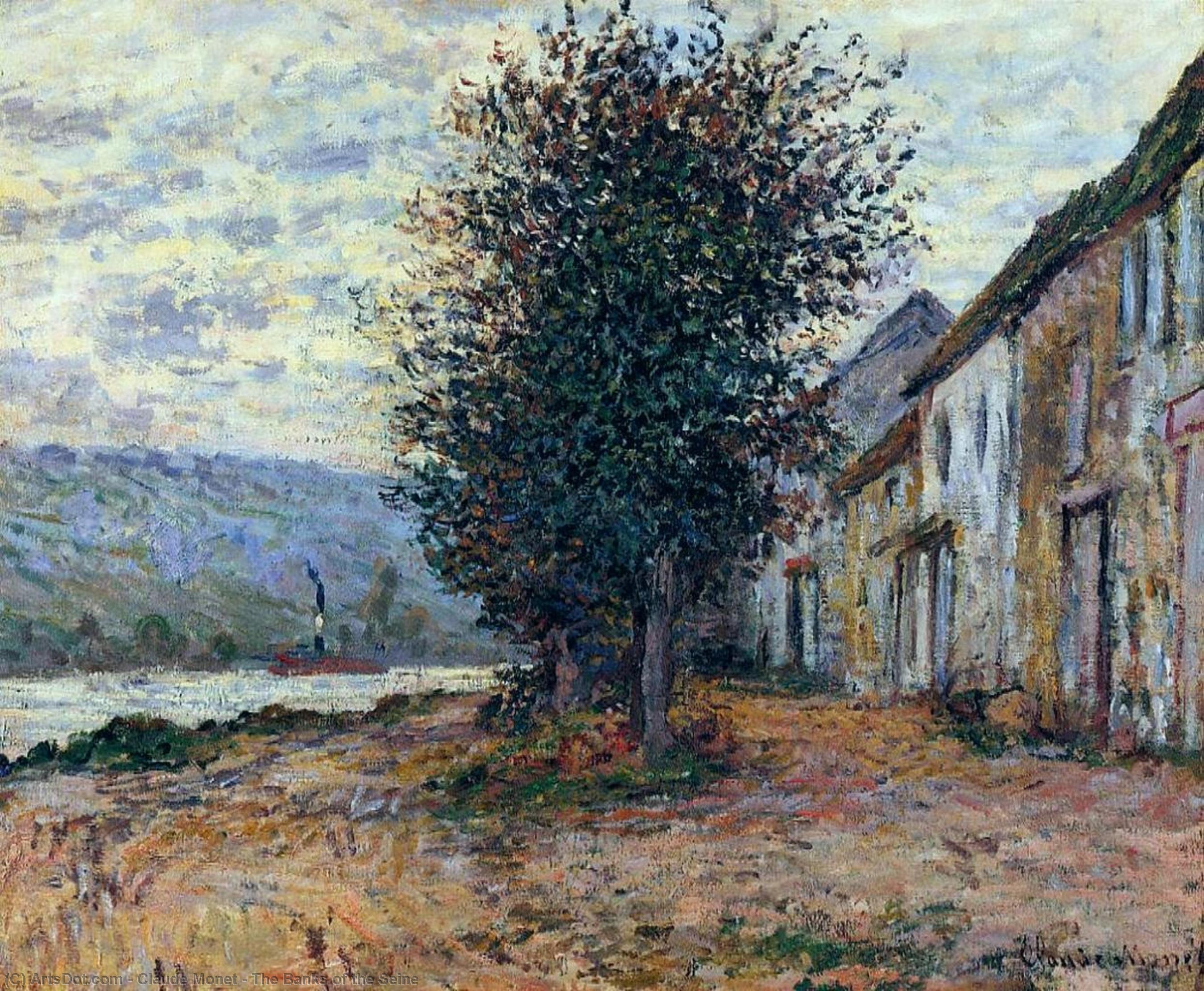 Wikioo.org - Die Enzyklopädie bildender Kunst - Malerei, Kunstwerk von Claude Monet - Die Ufer der Seine