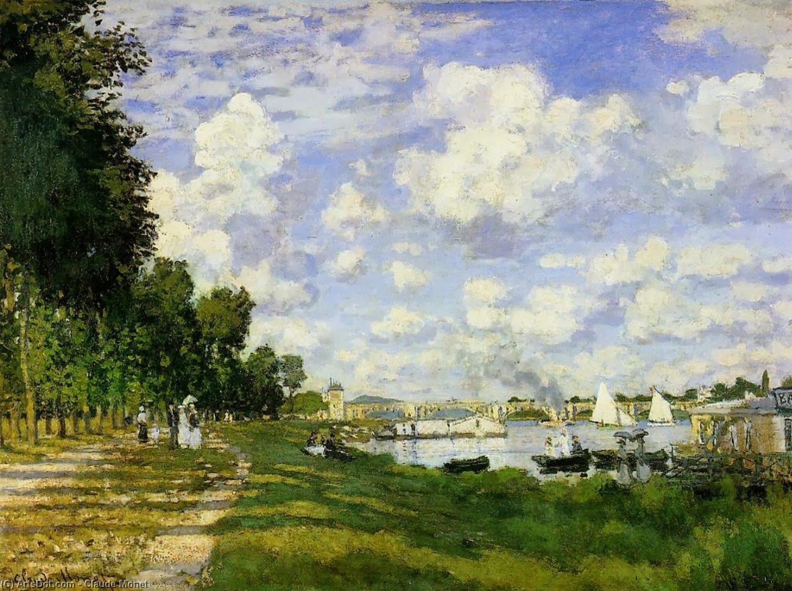Wikioo.org - สารานุกรมวิจิตรศิลป์ - จิตรกรรม Claude Monet - The Basin at Argenteuil