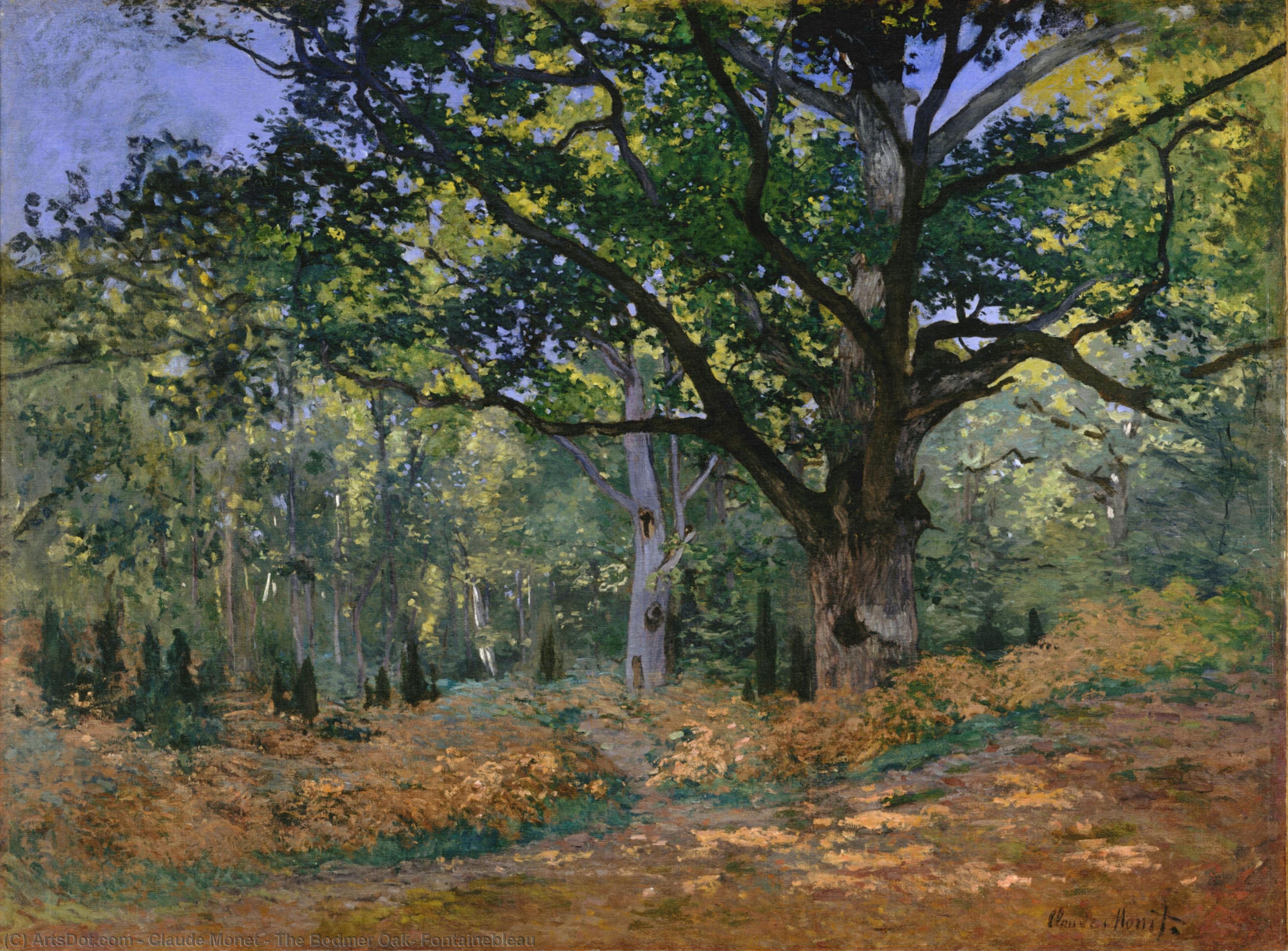 Wikioo.org – L'Encyclopédie des Beaux Arts - Peinture, Oeuvre de Claude Monet - le oak bodmer , Fontainebleau