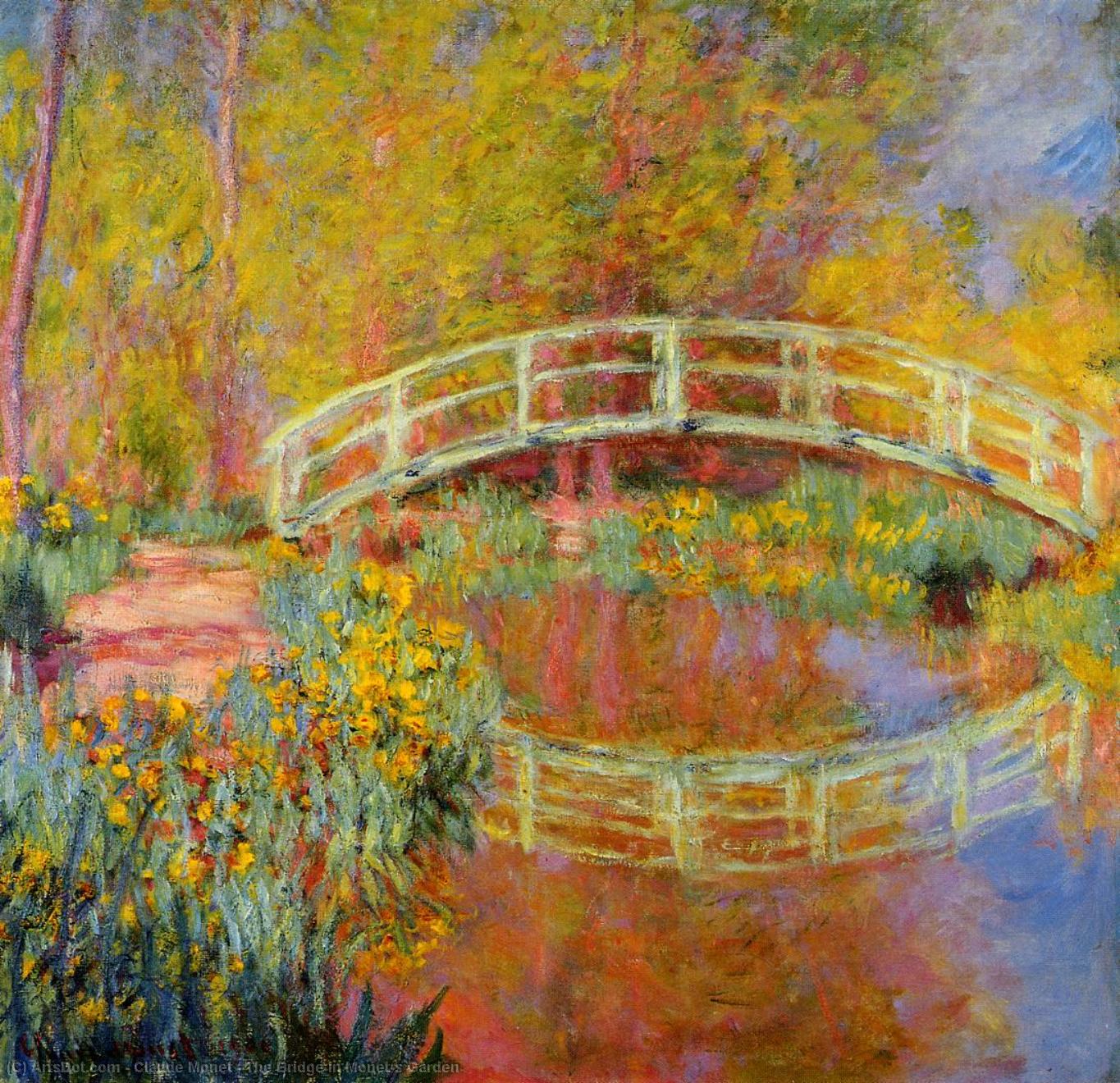 Wikioo.org - The Encyclopedia of Fine Arts - Painting, Artwork by Claude Monet - The Bridge in Monet's Garden