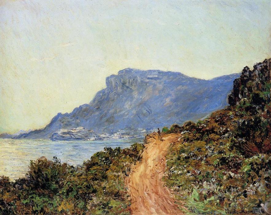 Wikioo.org – L'Enciclopedia delle Belle Arti - Pittura, Opere di Claude Monet - la corniche di monaco
