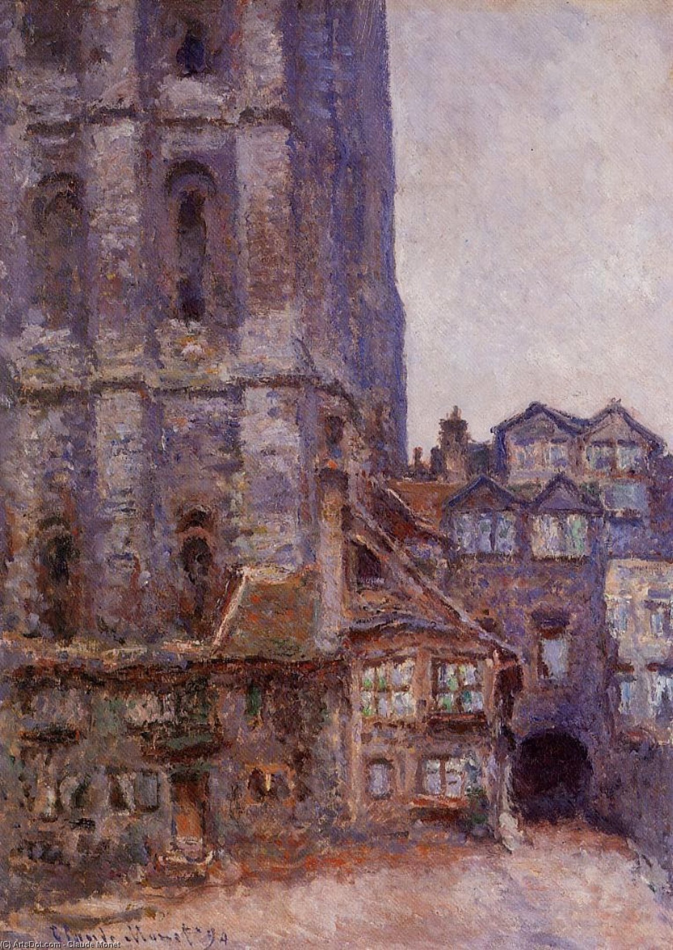 Wikioo.org - Bách khoa toàn thư về mỹ thuật - Vẽ tranh, Tác phẩm nghệ thuật Claude Monet - The Cour d'Albane, Grey Weather