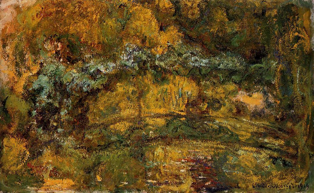 Wikioo.org - The Encyclopedia of Fine Arts - Painting, Artwork by Claude Monet - The Footbridge over the Water-Lily Pone