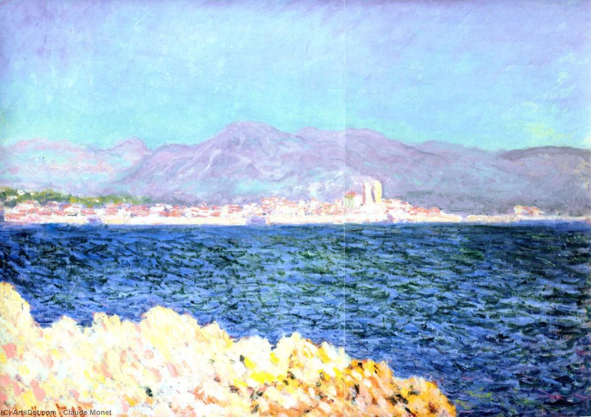 Wikioo.org - The Encyclopedia of Fine Arts - Painting, Artwork by Claude Monet - The Gulf of Antibes