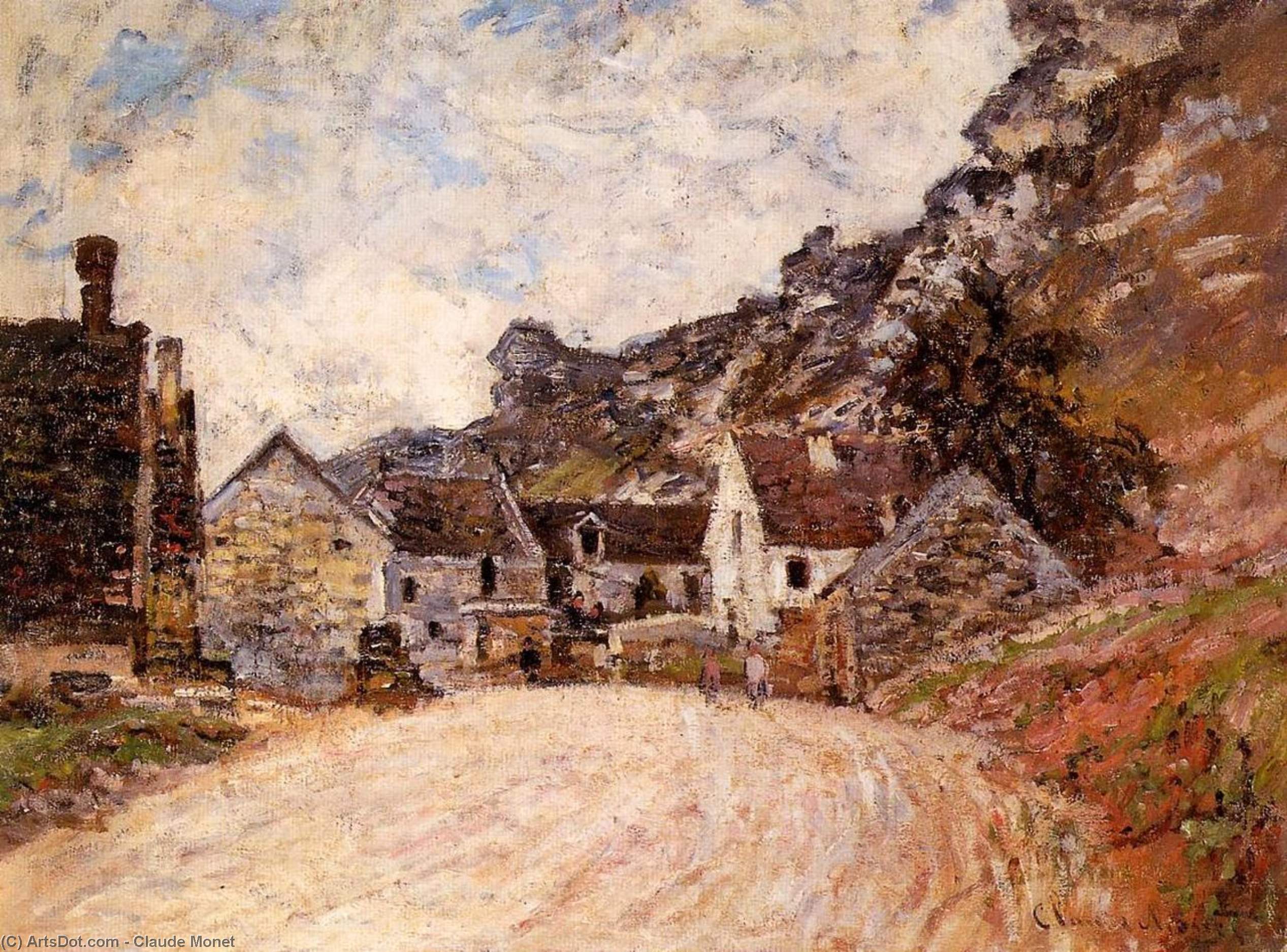 Wikioo.org - The Encyclopedia of Fine Arts - Painting, Artwork by Claude Monet - The Hamlet of Chantemesie at the Foot of the Rock