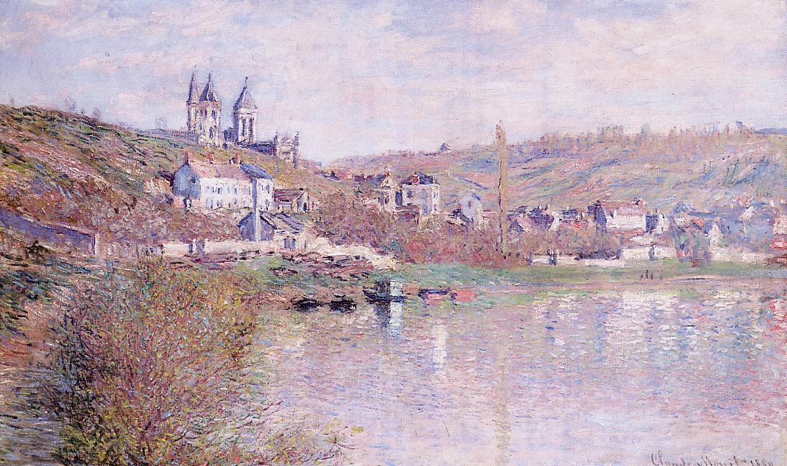 WikiOO.org - 백과 사전 - 회화, 삽화 Claude Monet - The Hills of Vetheuil