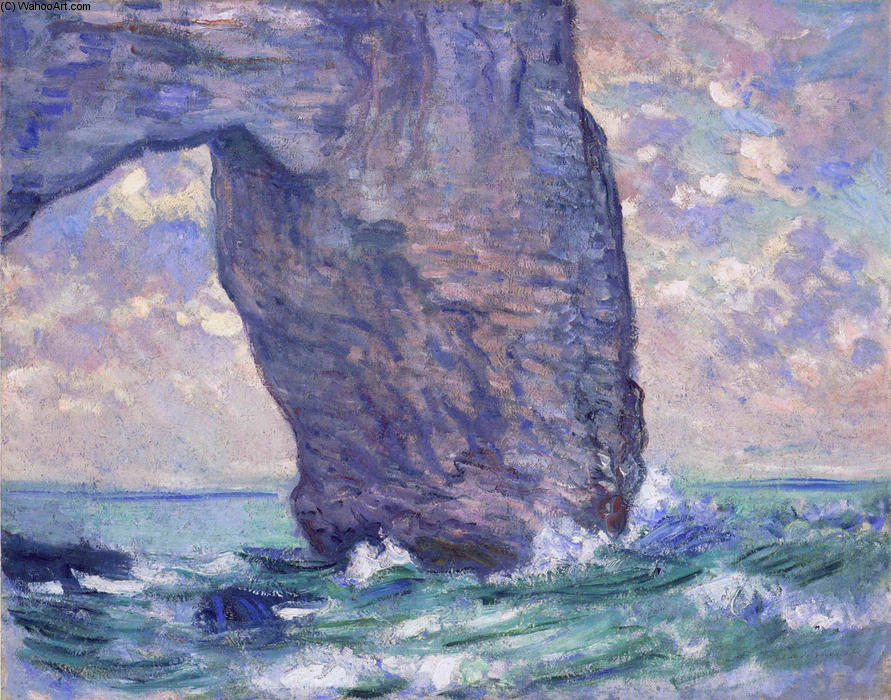 WikiOO.org - Εγκυκλοπαίδεια Καλών Τεχνών - Ζωγραφική, έργα τέχνης Claude Monet - The Manneport, Seen from Below