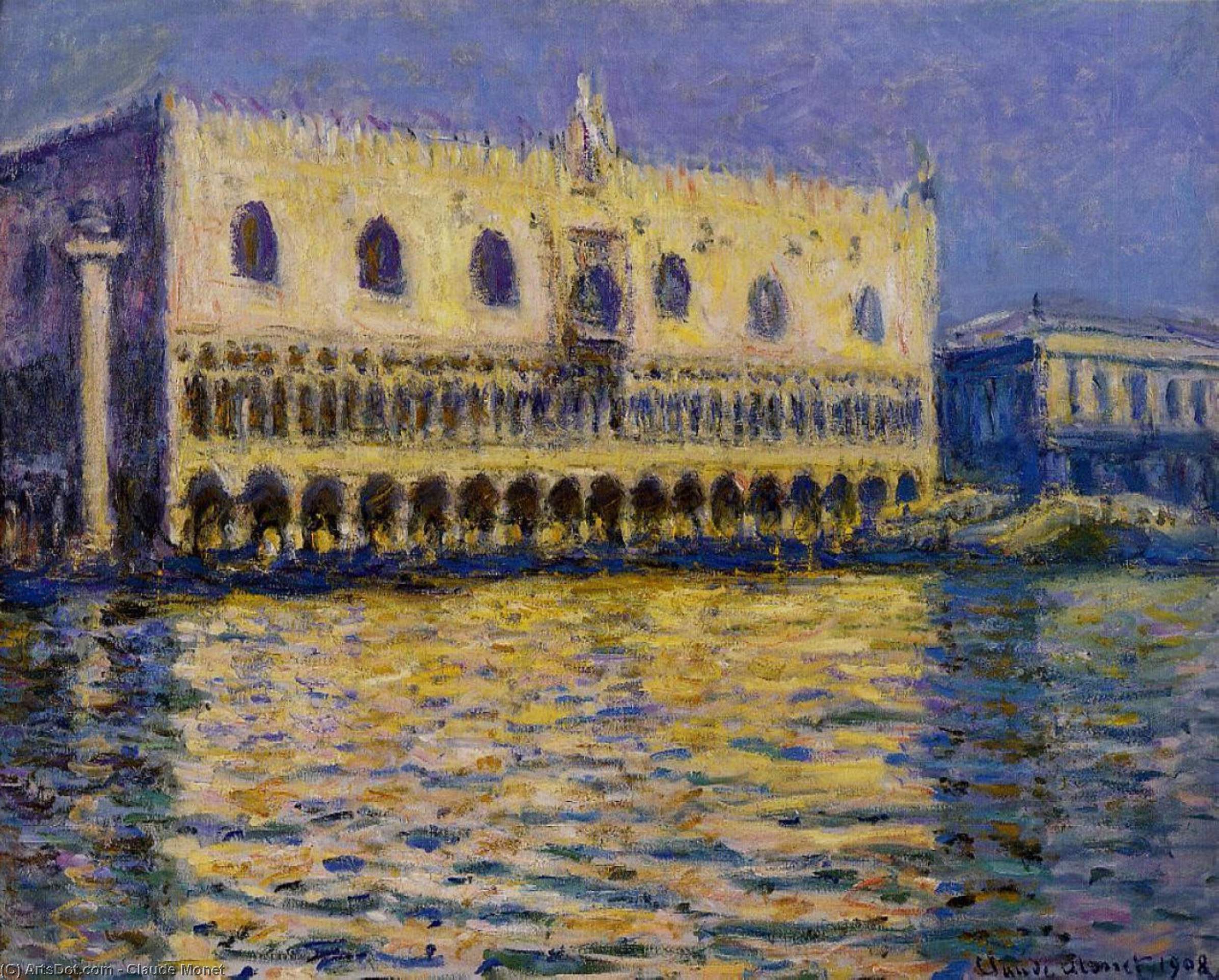 Wikioo.org - สารานุกรมวิจิตรศิลป์ - จิตรกรรม Claude Monet - The Palazzo Ducale 1