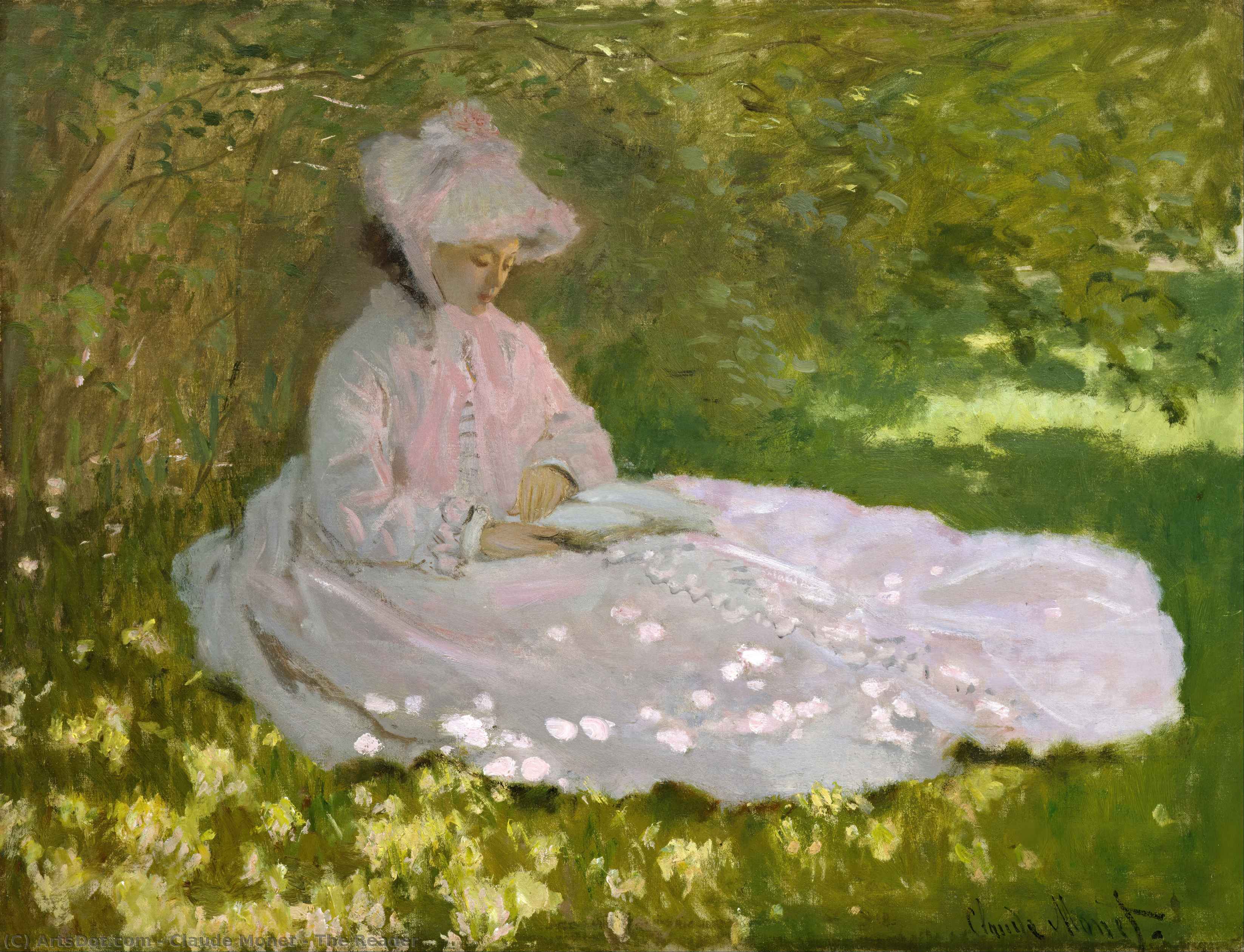 Wikioo.org – L'Encyclopédie des Beaux Arts - Peinture, Oeuvre de Claude Monet - La Liseuse