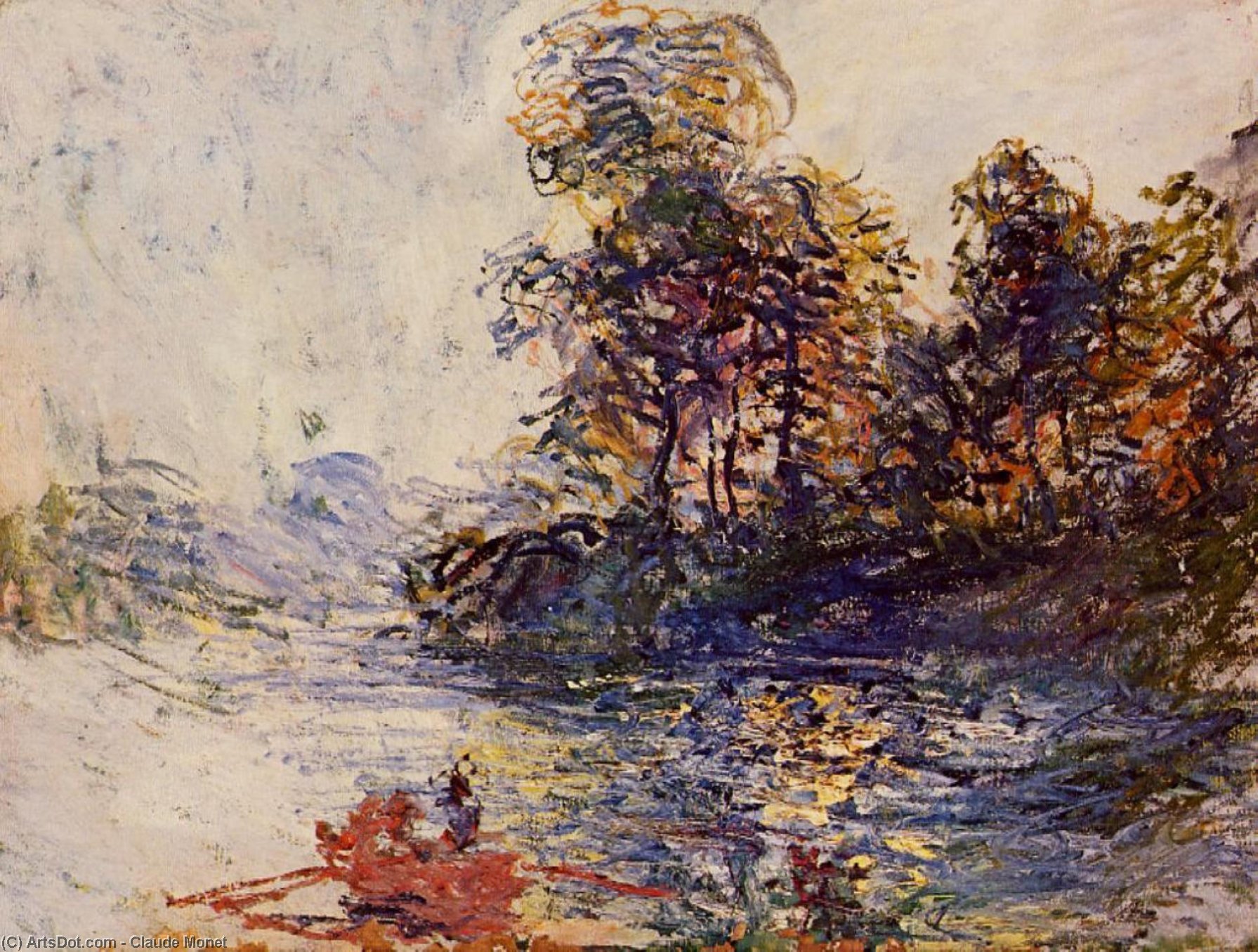 WikiOO.org - 百科事典 - 絵画、アートワーク Claude Monet - ザー 川