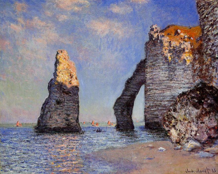 WikiOO.org - Енциклопедия за изящни изкуства - Живопис, Произведения на изкуството Claude Monet - The Rock Needle and the Porte d'Aval