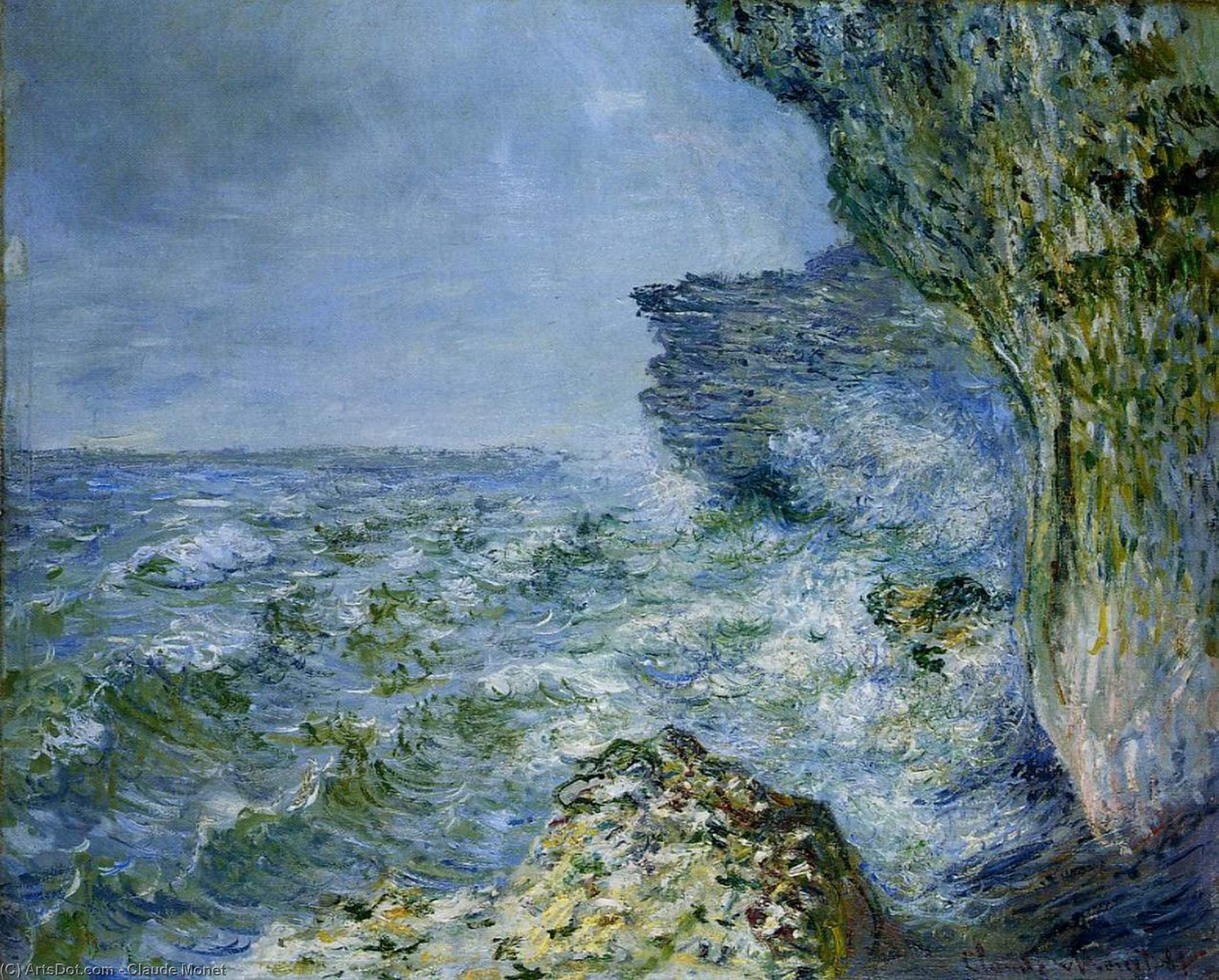 Wikioo.org - The Encyclopedia of Fine Arts - Painting, Artwork by Claude Monet - The Sea at Fecamp