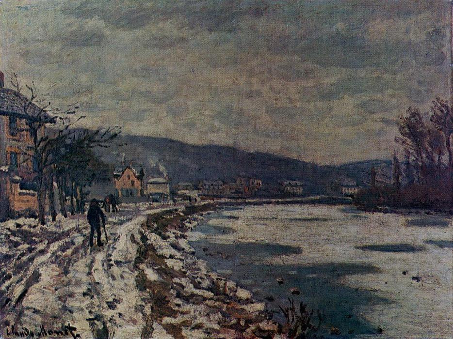 Wikioo.org - สารานุกรมวิจิตรศิลป์ - จิตรกรรม Claude Monet - The Seine at Bougival