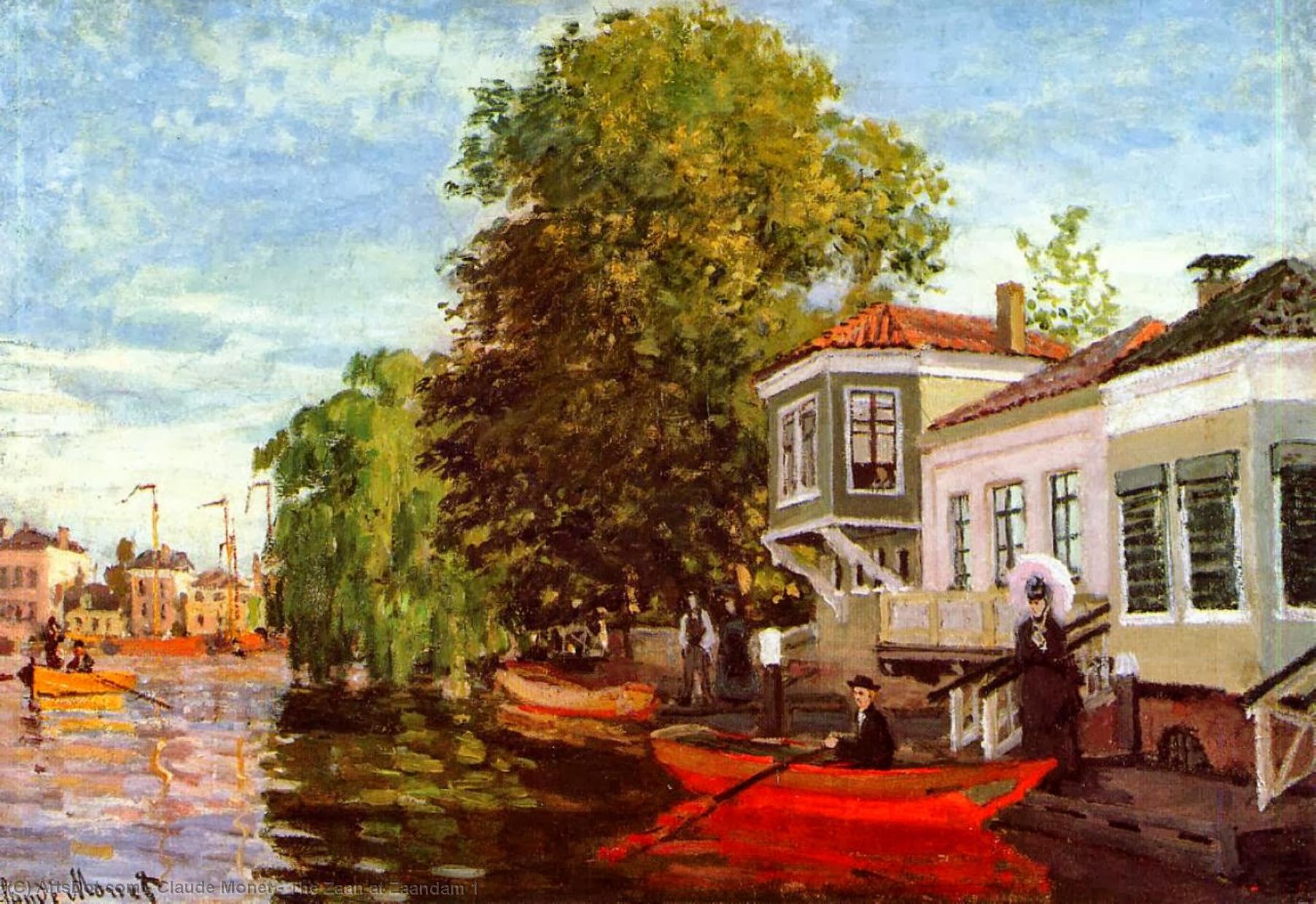 Wikioo.org - The Encyclopedia of Fine Arts - Painting, Artwork by Claude Monet - The Zaan at Zaandam 1