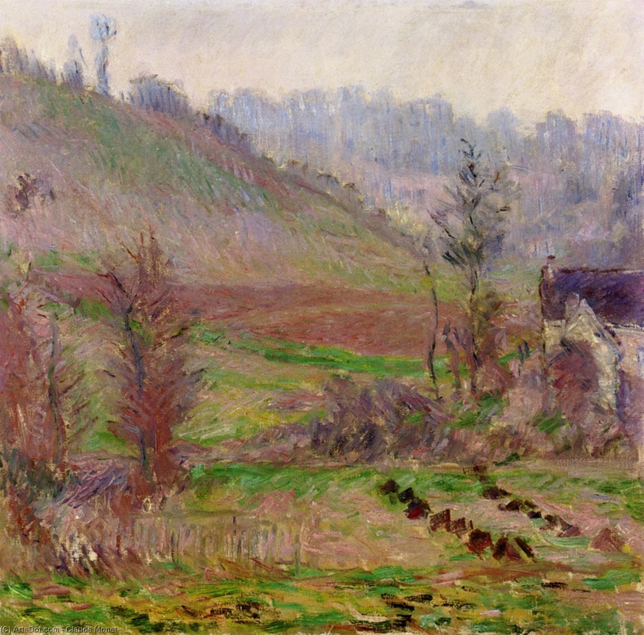 Wikioo.org - สารานุกรมวิจิตรศิลป์ - จิตรกรรม Claude Monet - Val de Falaise
