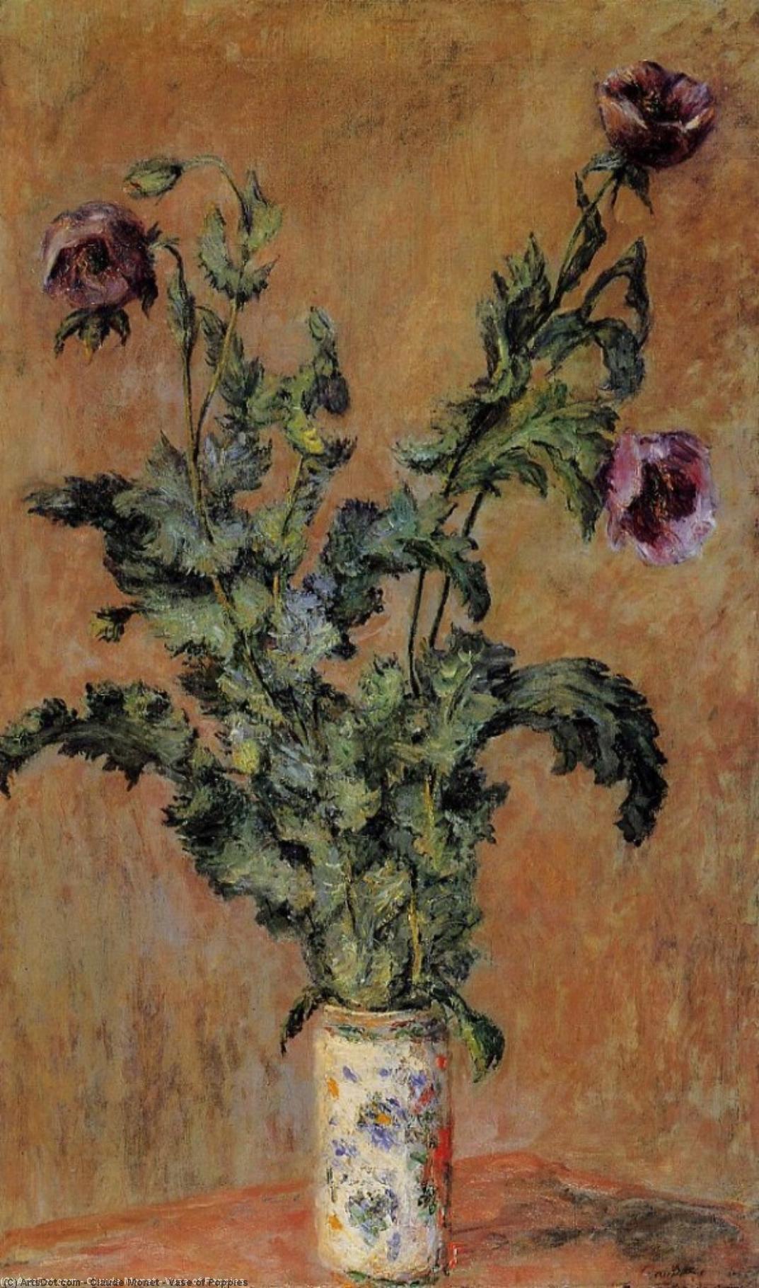 Wikioo.org - The Encyclopedia of Fine Arts - Painting, Artwork by Claude Monet - Vase of Poppies