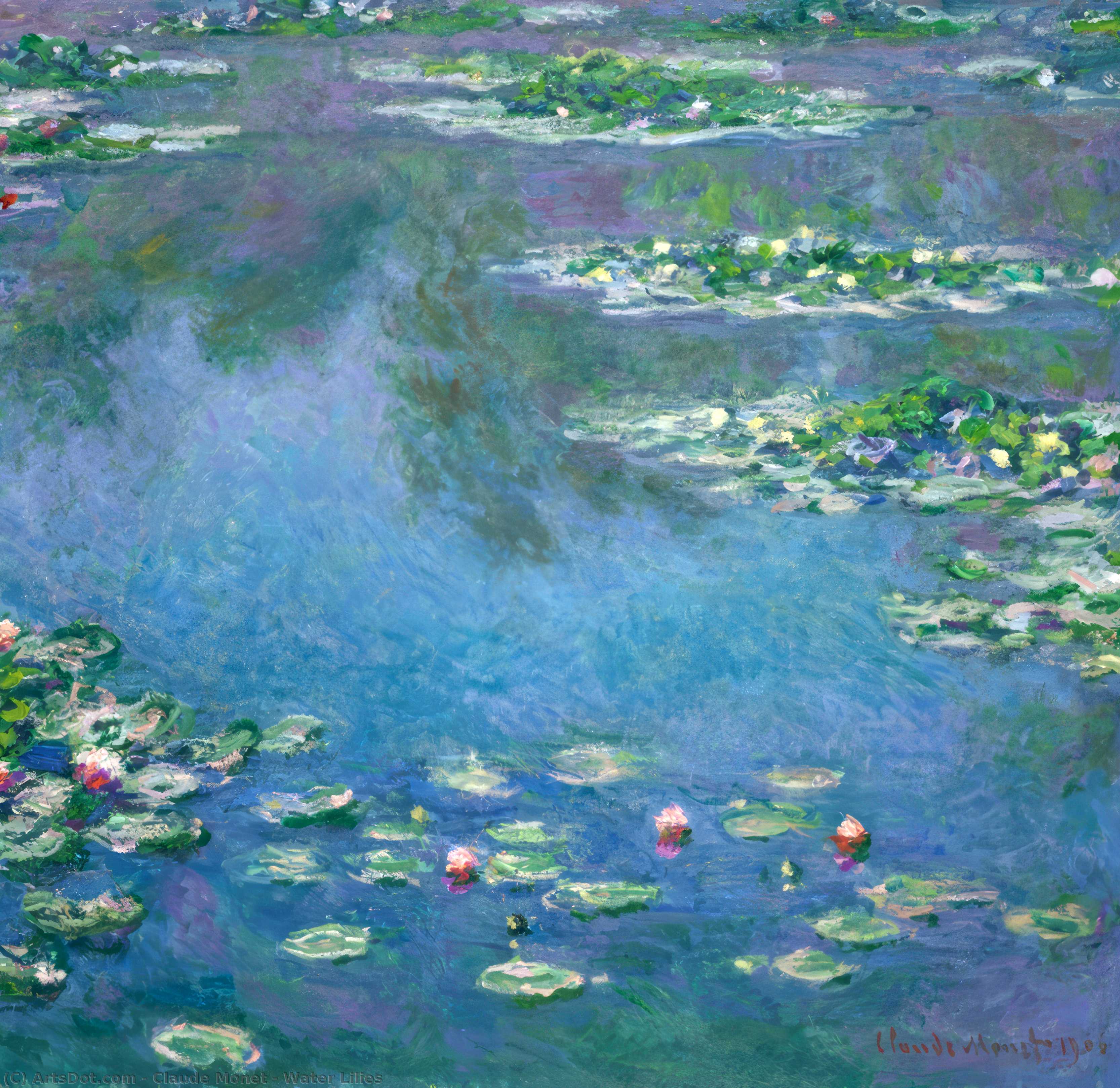 Wikioo.org - The Encyclopedia of Fine Arts - Painting, Artwork by Claude Monet - Water Lilies