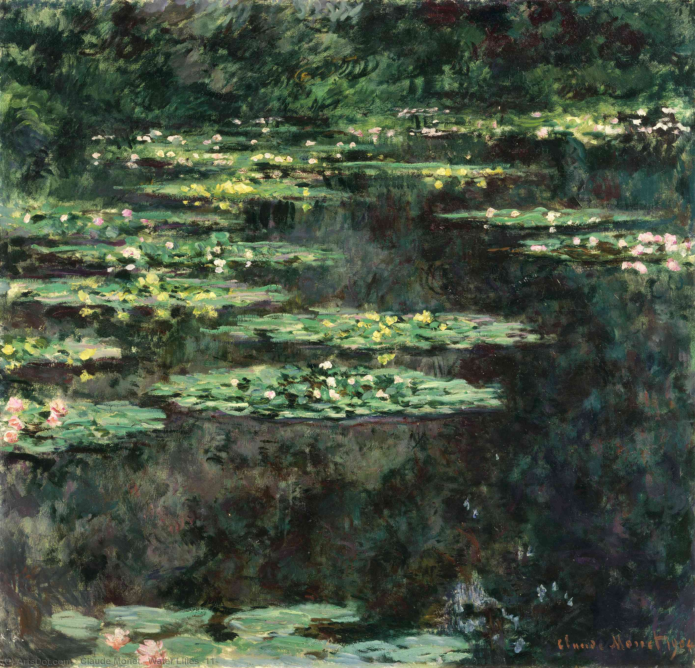 Wikioo.org - สารานุกรมวิจิตรศิลป์ - จิตรกรรม Claude Monet - Water Lilies (11)