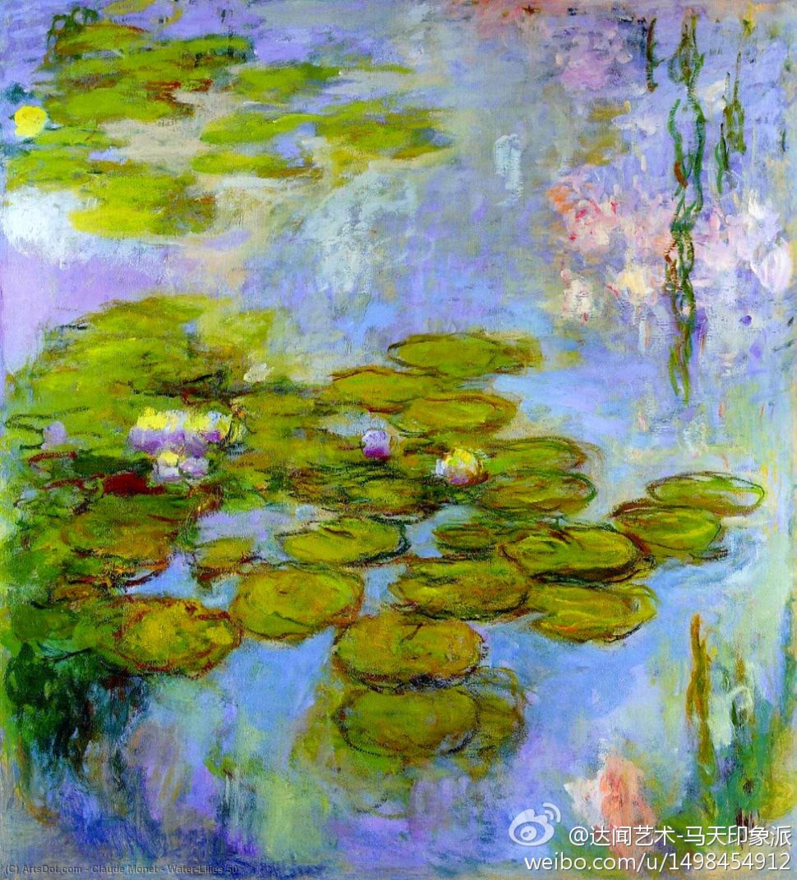 WikiOO.org - Enciclopédia das Belas Artes - Pintura, Arte por Claude Monet - Water-Lilies 50