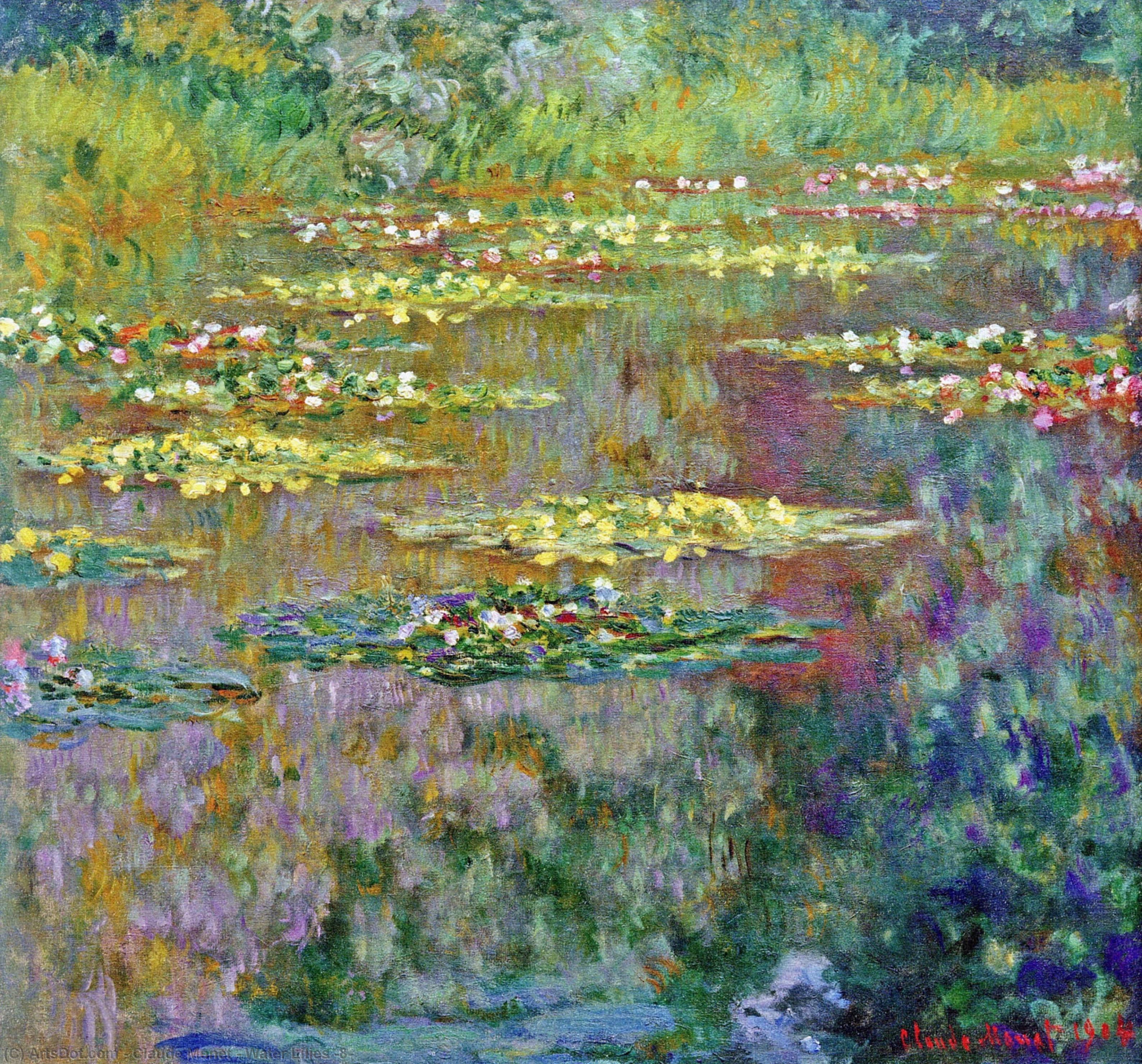 Wikioo.org - The Encyclopedia of Fine Arts - Painting, Artwork by Claude Monet - Water Lilies (8)