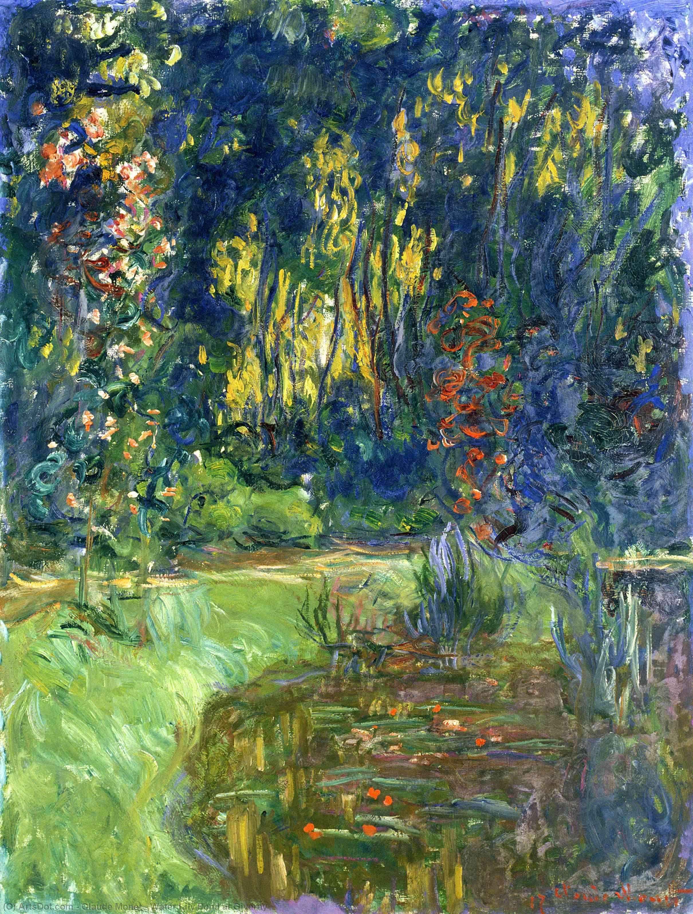 Wikioo.org - The Encyclopedia of Fine Arts - Painting, Artwork by Claude Monet - Water Lily Pond at Giverny