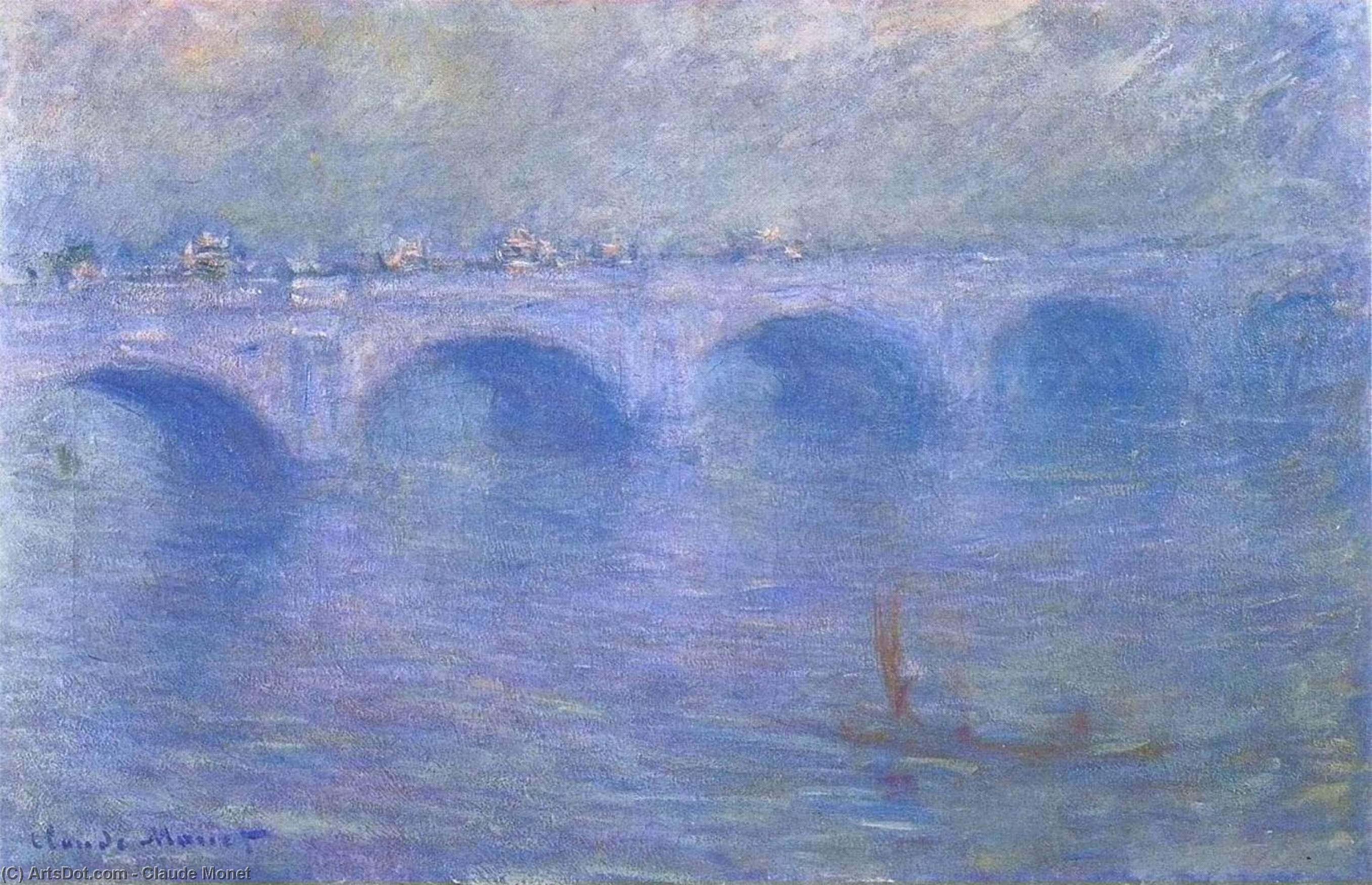 Wikioo.org - The Encyclopedia of Fine Arts - Painting, Artwork by Claude Monet - Waterloo Bridge in the Fog