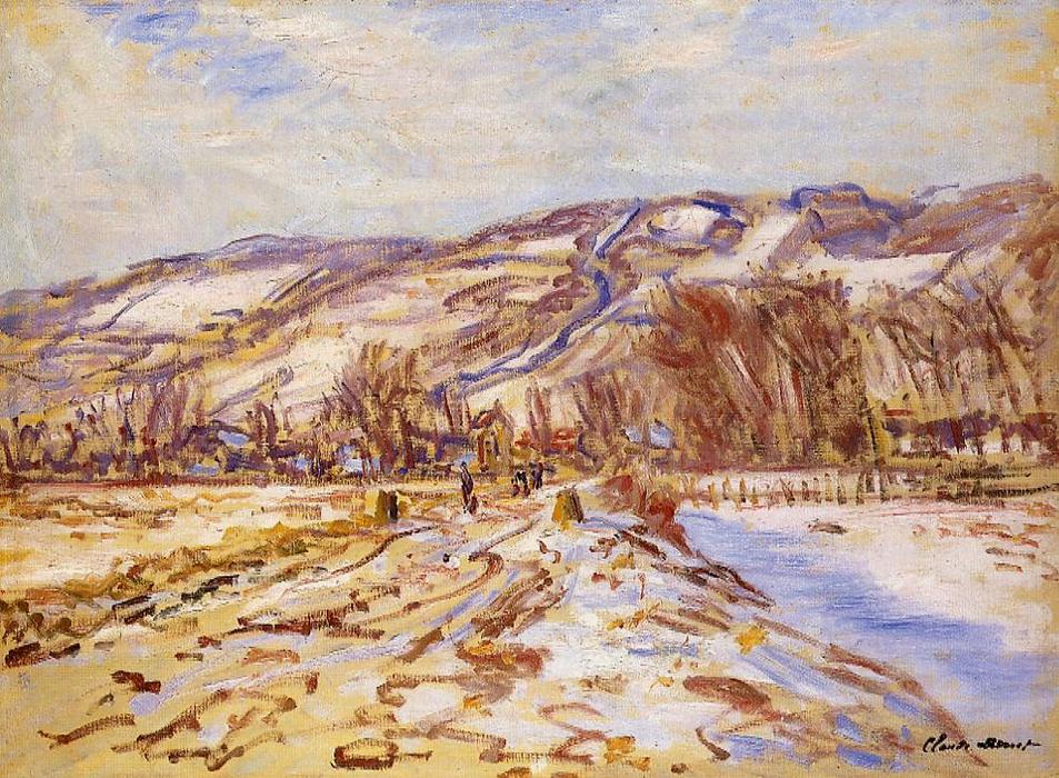 WikiOO.org - Encyclopedia of Fine Arts - Festés, Grafika Claude Monet - Winter at Giverny