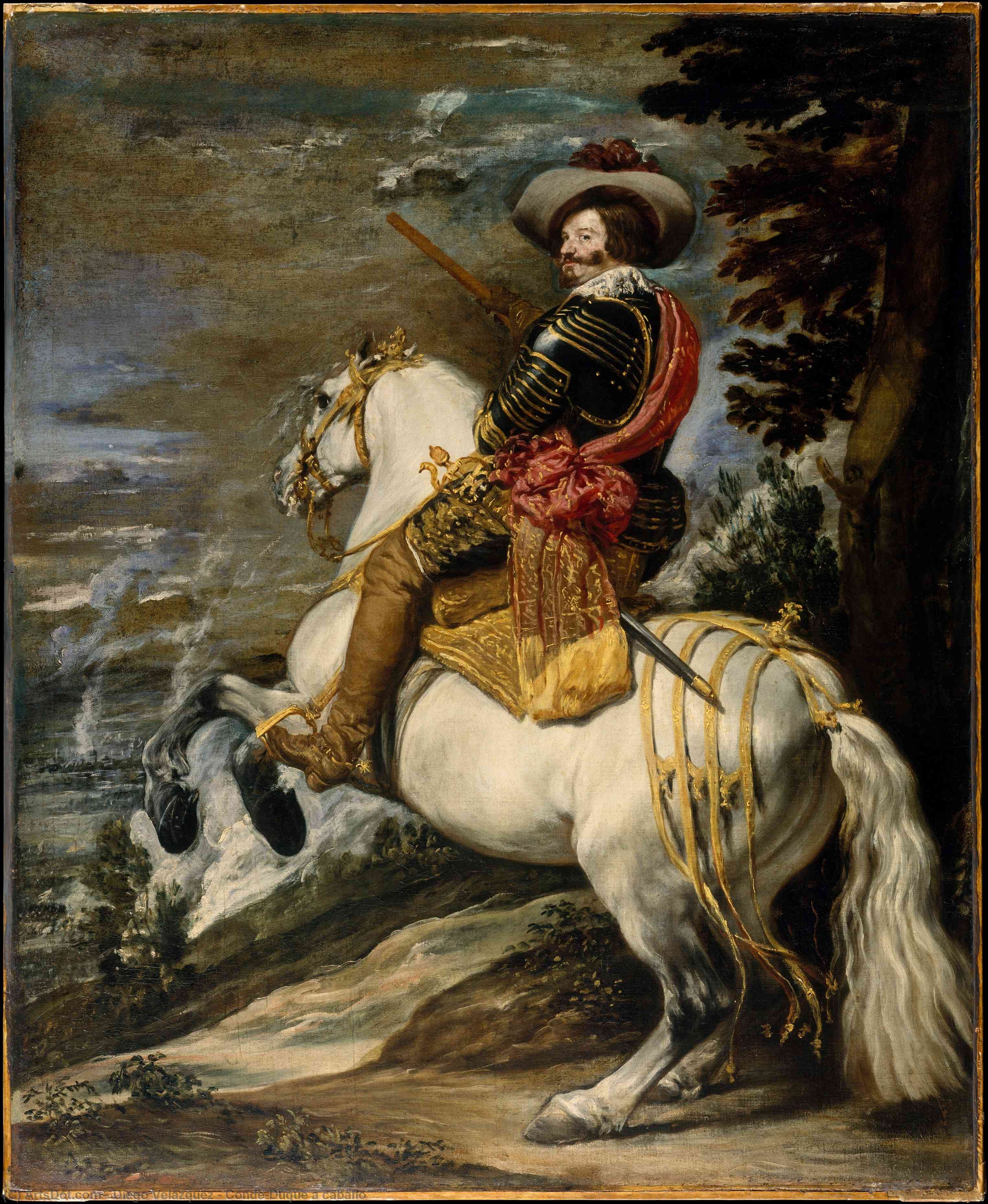 WikiOO.org - Encyclopedia of Fine Arts - Festés, Grafika Diego Velazquez - Conde-Duque a caballo