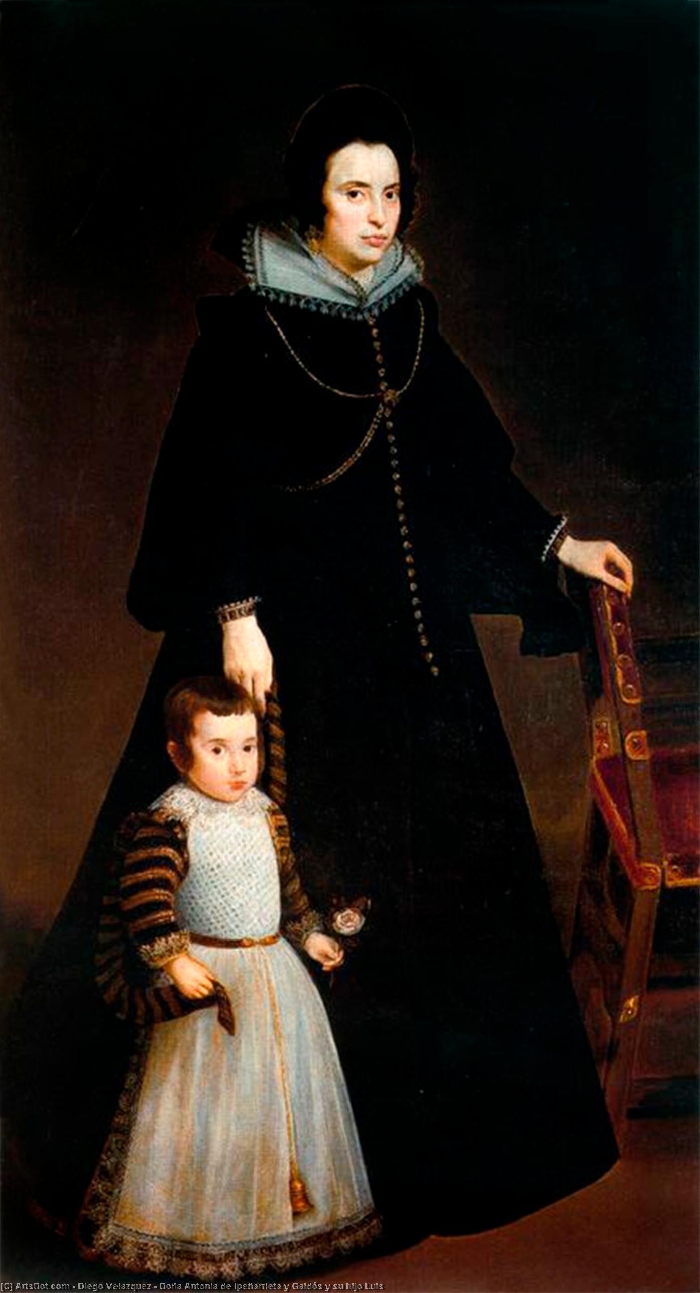 WikiOO.org - Enciclopedia of Fine Arts - Pictura, lucrări de artă Diego Velazquez - Doña Antonia de Ipeñarrieta y Galdós y su hijo Luis