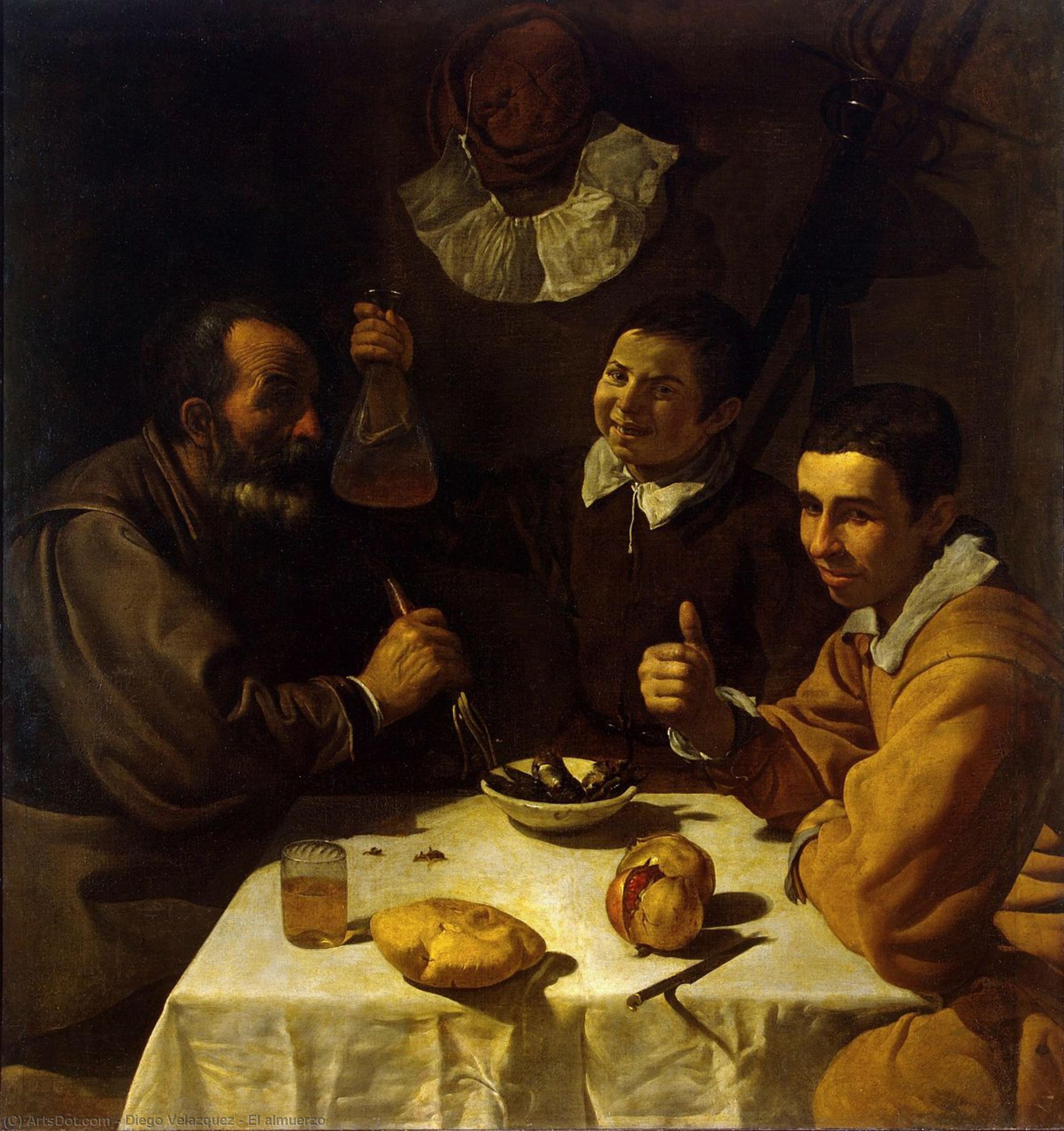 Wikioo.org - The Encyclopedia of Fine Arts - Painting, Artwork by Diego Velazquez - El almuerzo
