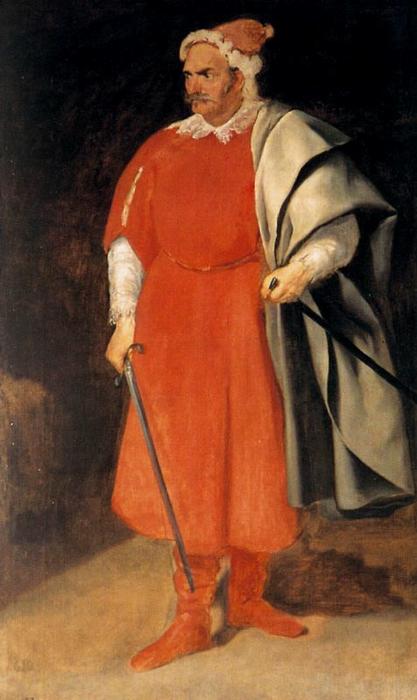 WikiOO.org - Enciklopedija dailės - Tapyba, meno kuriniai Diego Velazquez - El Bufón ''Barbarroja'' D. Cristobal de Castañeda y Pernia