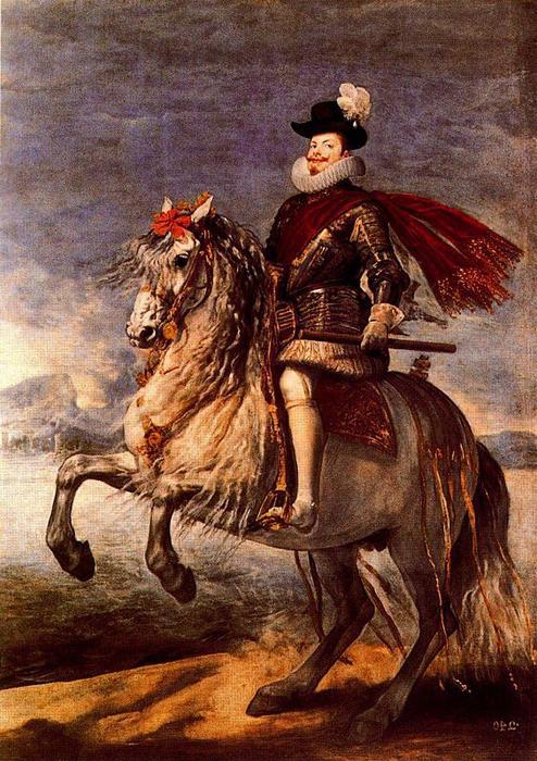 Wikioo.org – La Enciclopedia de las Bellas Artes - Pintura, Obras de arte de Diego Velazquez - Felipe III VOL un caballo