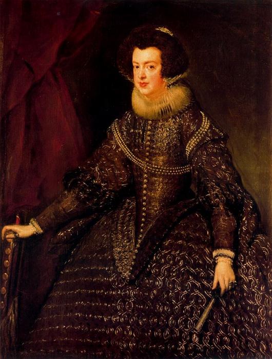 Wikioo.org - The Encyclopedia of Fine Arts - Painting, Artwork by Diego Velazquez - Isabel de Borbón