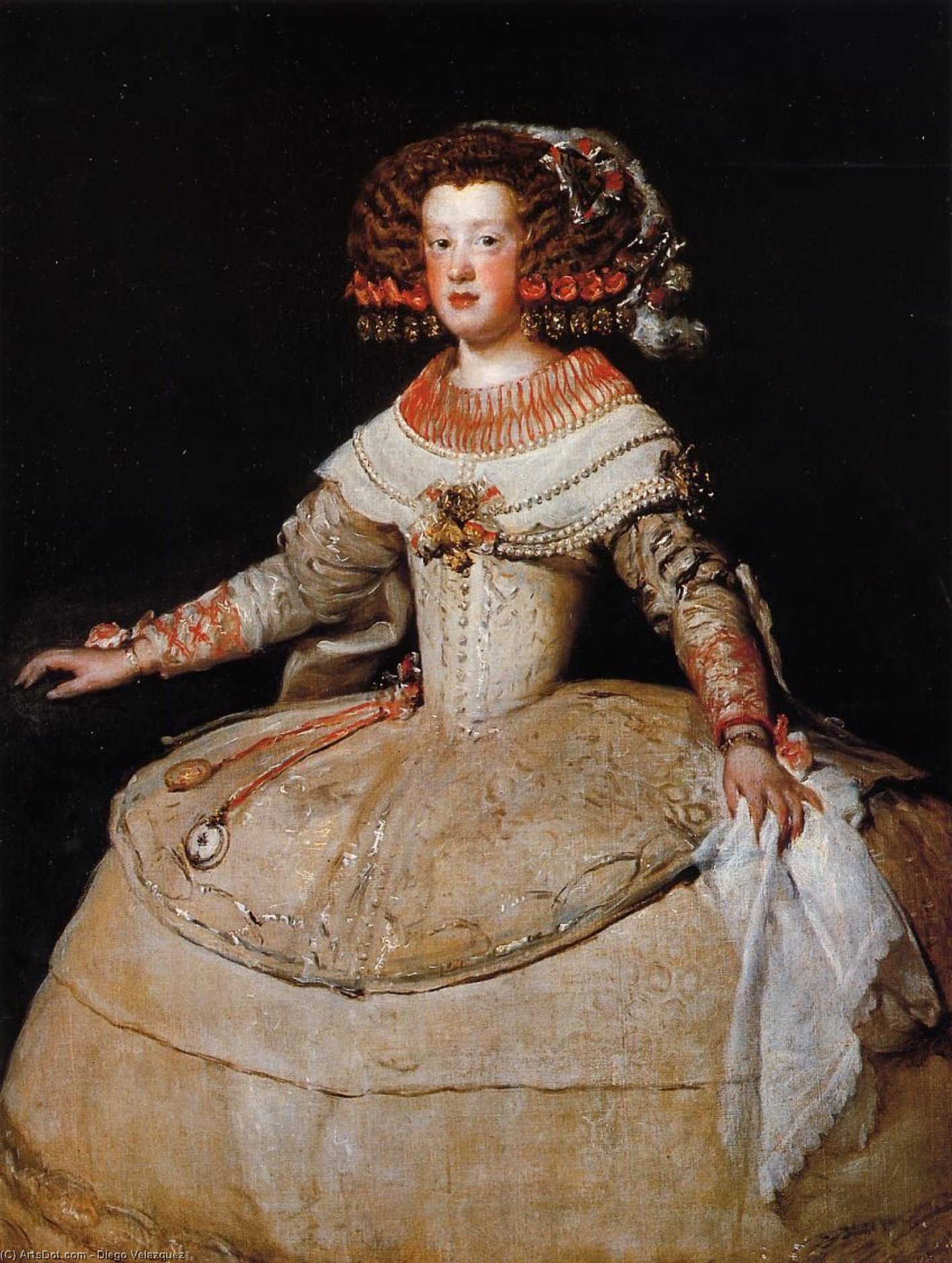 Wikioo.org - The Encyclopedia of Fine Arts - Painting, Artwork by Diego Velazquez - La Infanta Maria Teresa
