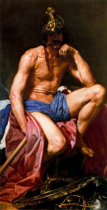 WikiOO.org - Encyclopedia of Fine Arts - Maleri, Artwork Diego Velazquez - Marte