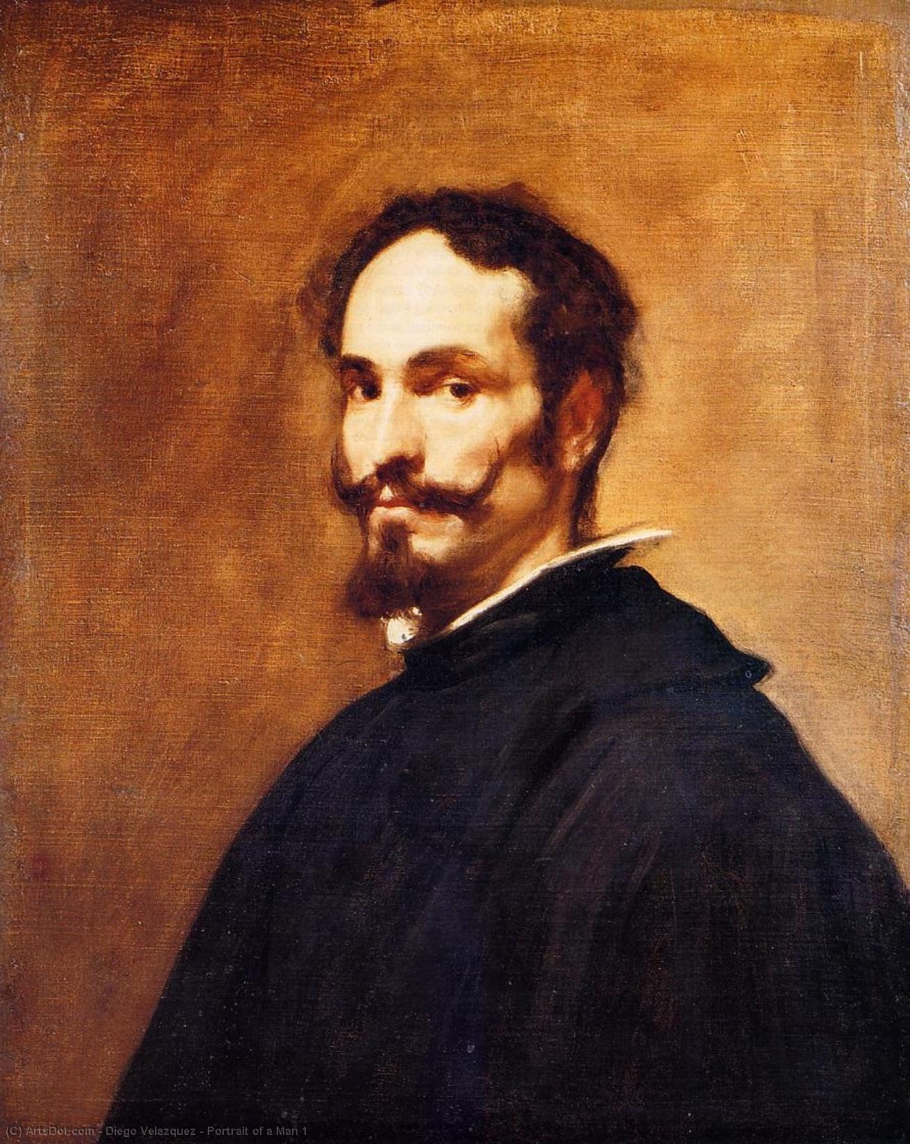 Wikioo.org - The Encyclopedia of Fine Arts - Painting, Artwork by Diego Velazquez - Portrait of a Man 1