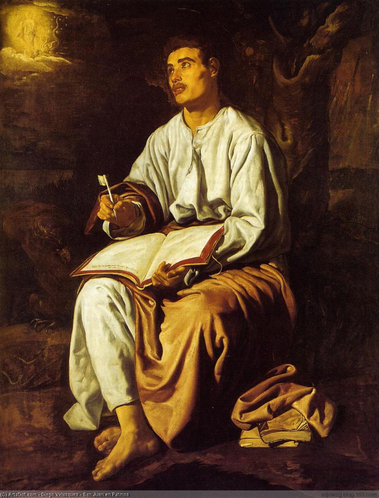 WikiOO.org - Encyclopedia of Fine Arts - Målning, konstverk Diego Velazquez - San Juan en Patmos